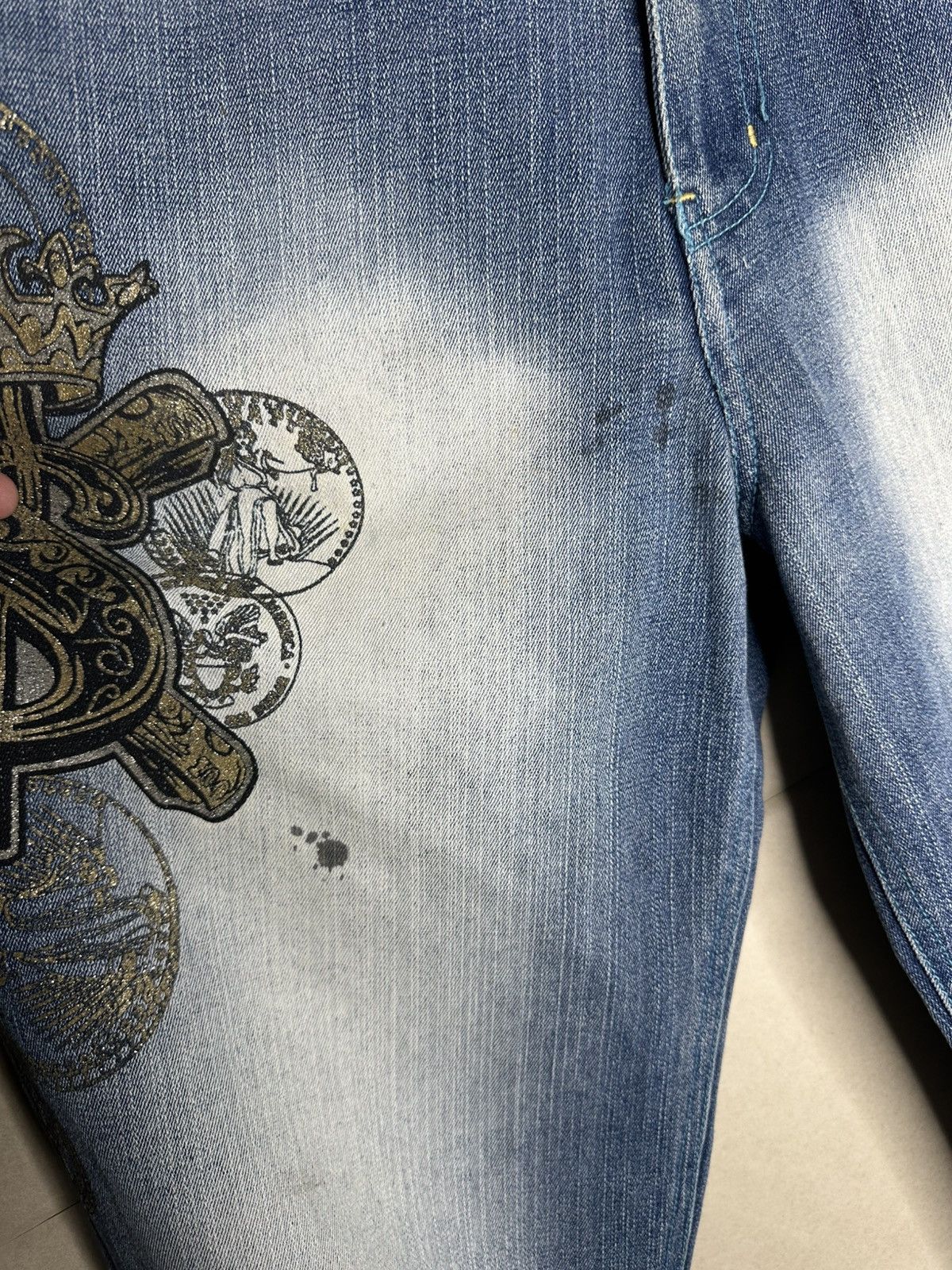 Vintage 32/32 Raw Blue Rap Hip Hop Jeans Punk Rarest Denim Pants Size US 32 / EU 48 - 8 Thumbnail