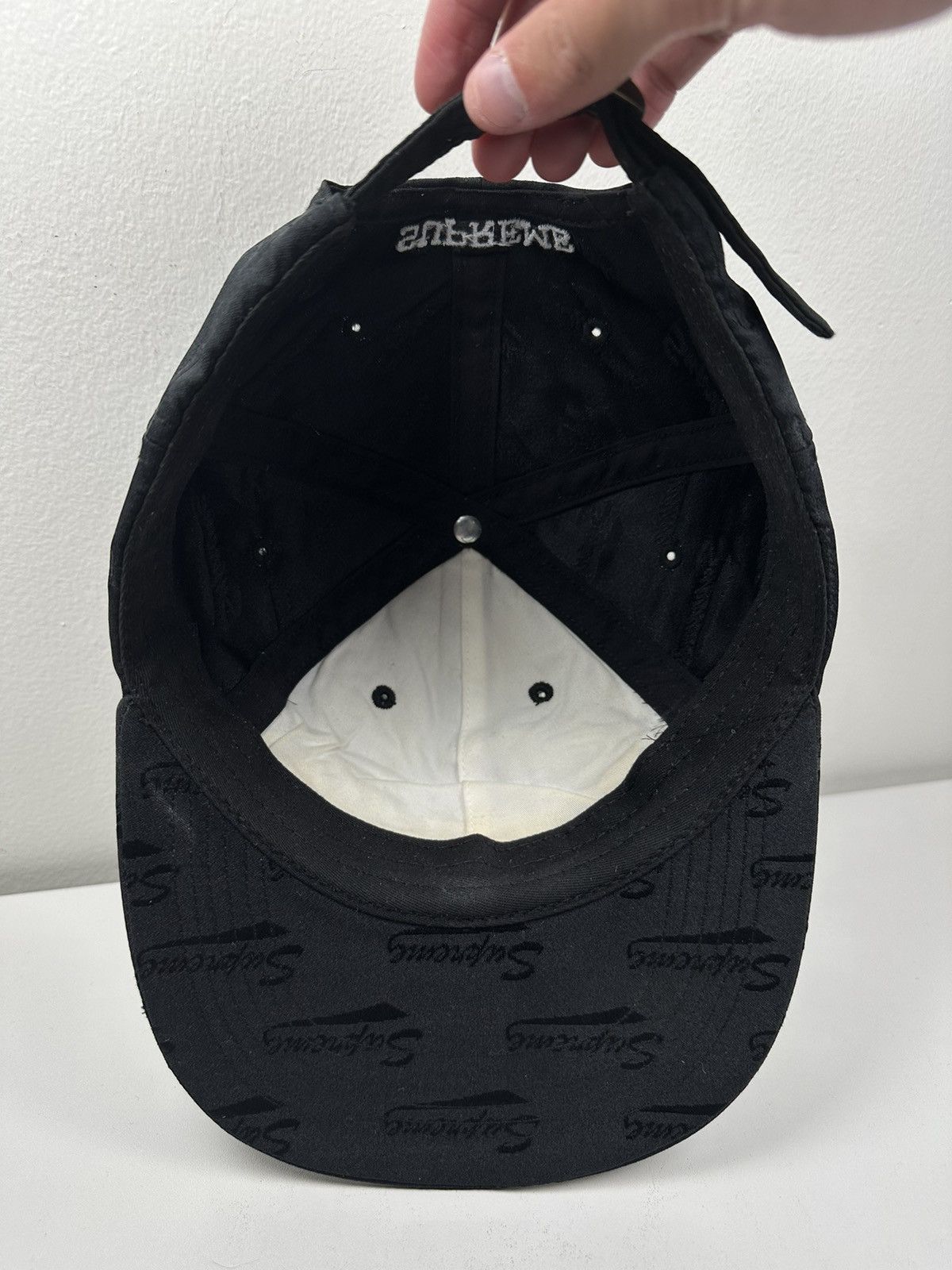 Supreme Supreme Jacquard Script 6-Panel Cap Hat Size ONE SIZE - 7 Thumbnail