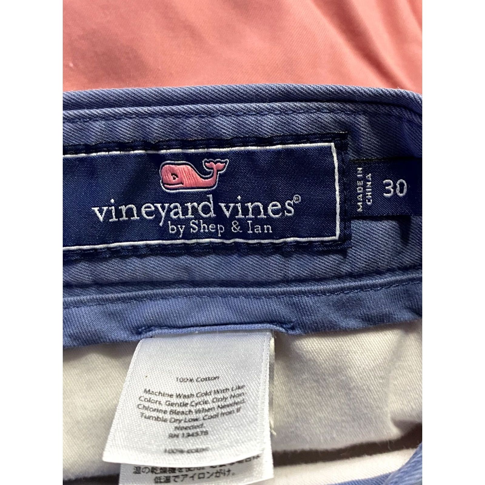 Vineyard Vines Vineyard Vines Men's Blue Pink USA Breaker Chino Shorts size 30 Size US 30 / EU 46 - 6 Thumbnail