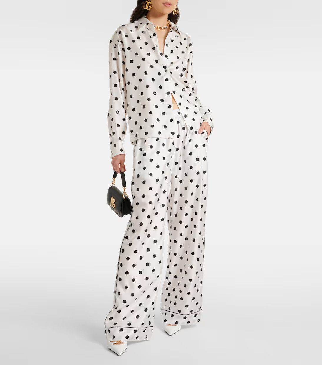 Balenciaga o1y0625 Patterned Shirt in White/Black Size S / US 4 / IT 40 - 6 Thumbnail
