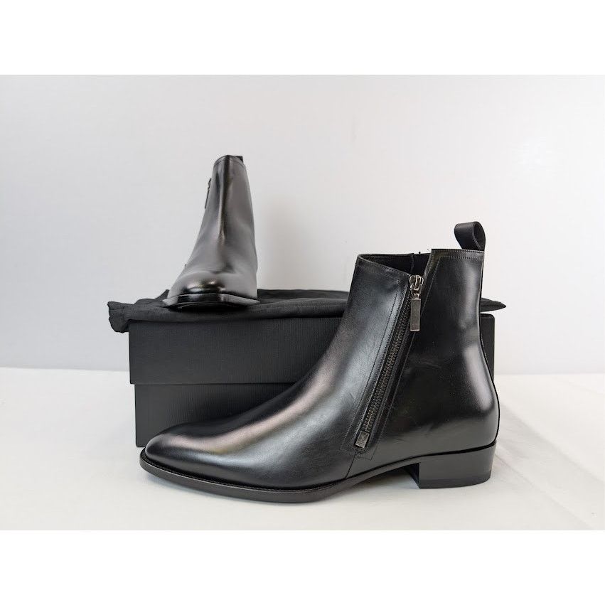 Saint Laurent Paris o1rshd1 Leather Shezan Wyatt 30 Chelsea Boots in Nero Size US 10.5 / EU 43-44 - 21 Thumbnail