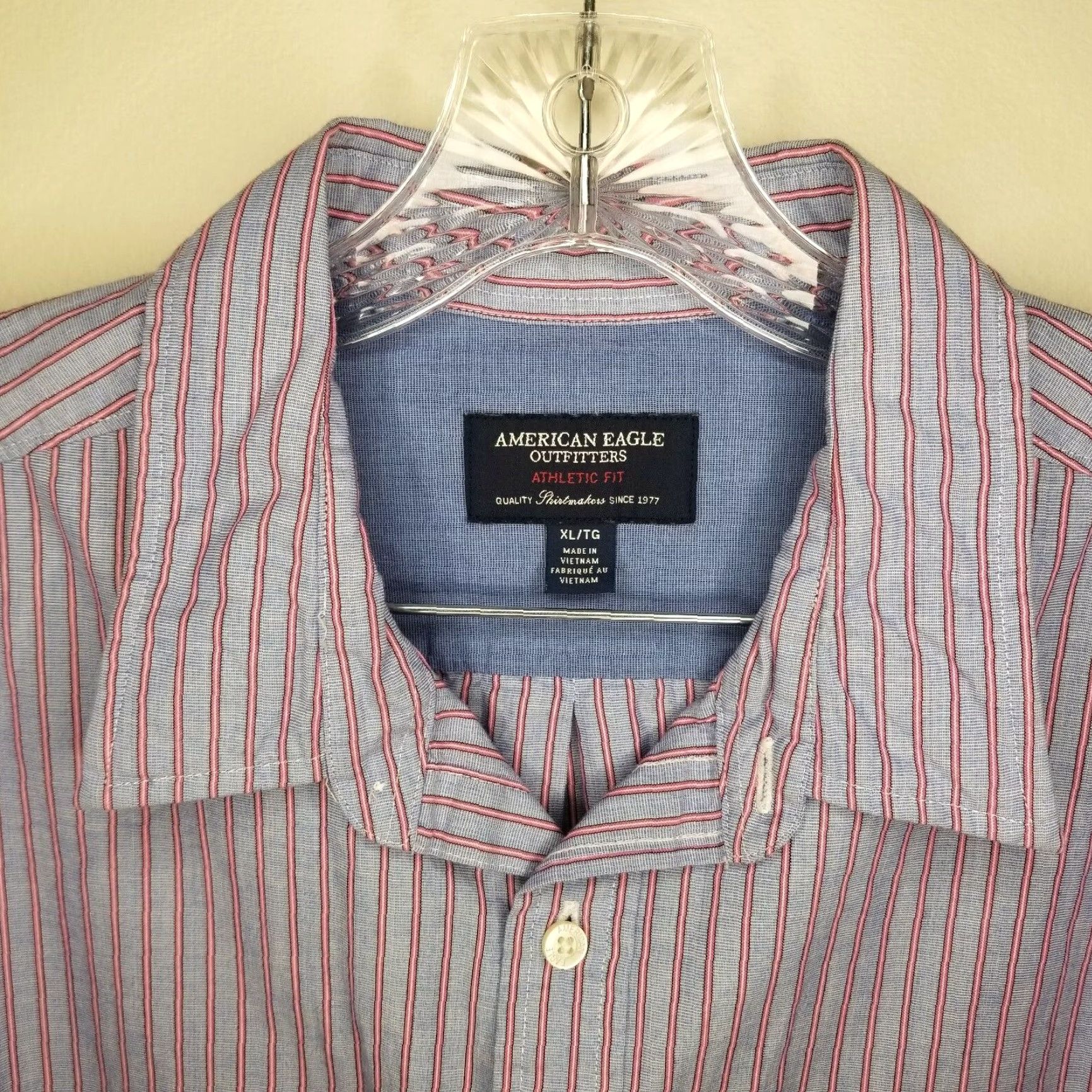 American Eagle Outfitters American Eagle Mens Long Sleeve Button Up Shirt XL Purple Size US XL / EU 56 / 4 - 3 Thumbnail