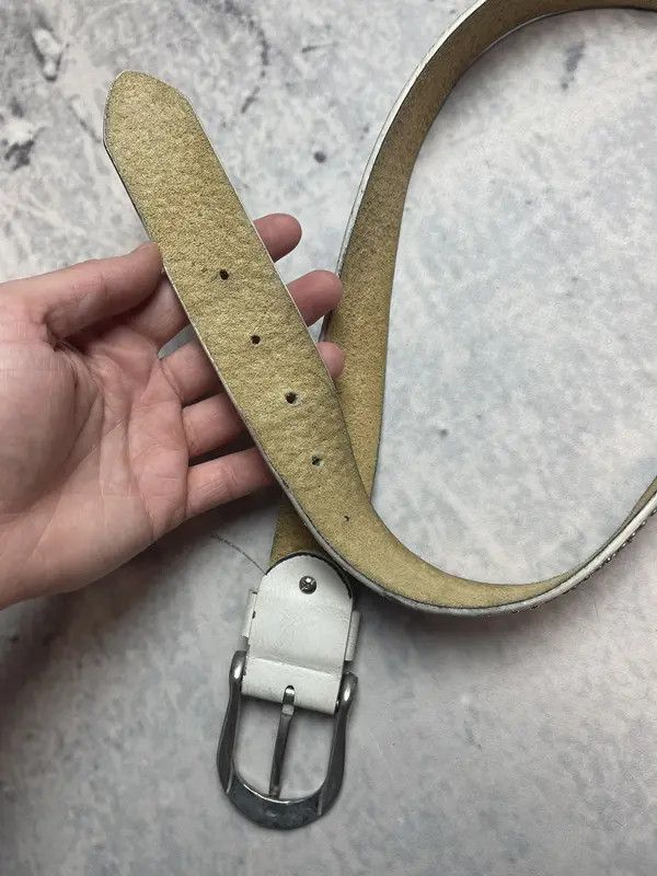 VIBE Y2K vintage leather belt BB style avant garde Size ONE SIZE - 5 Thumbnail