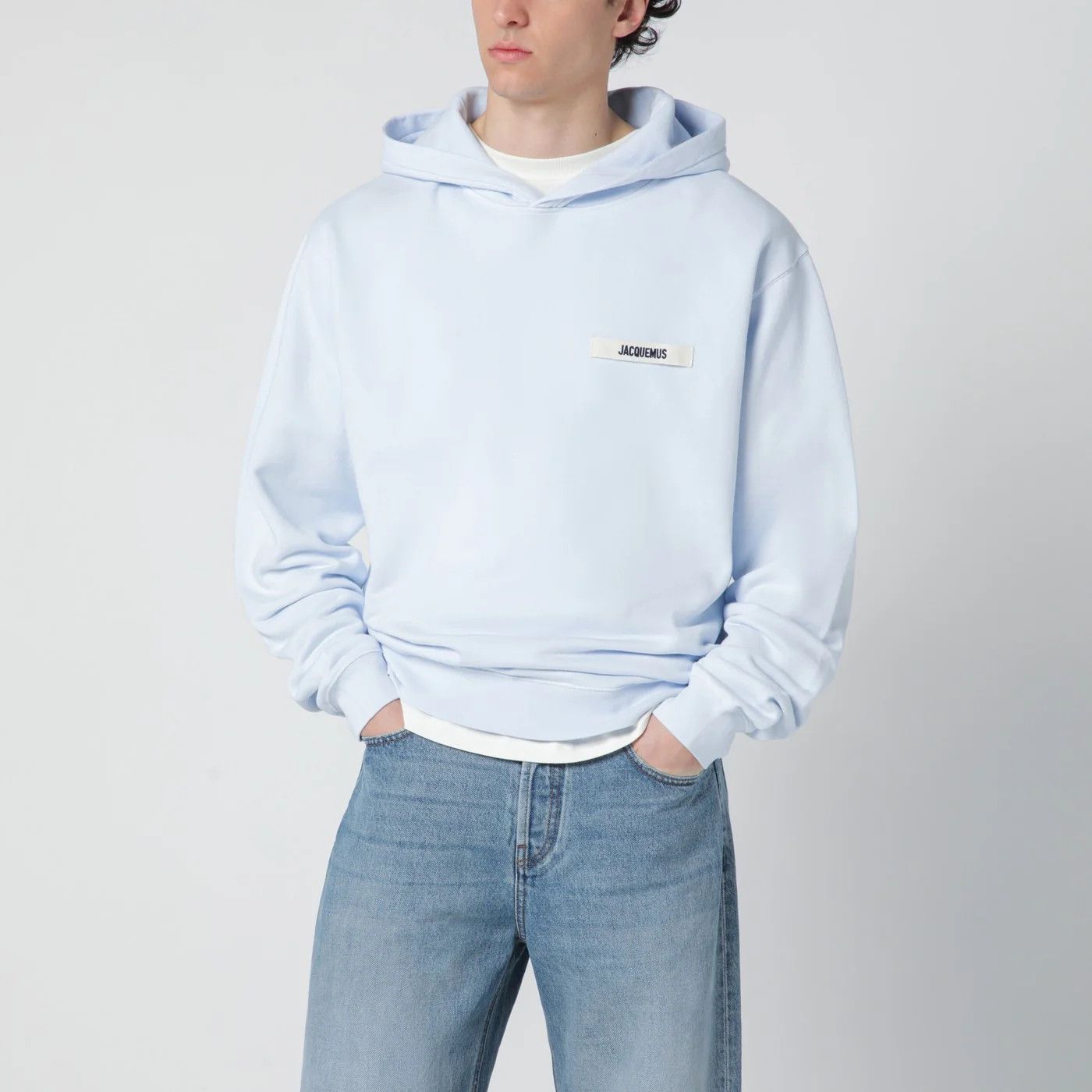 Jacquemus o1d2blof0526 Logo Sweatshirt Hoodies in Light Blue Size US L / EU 52-54 / 3 - 1 Thumbnail
