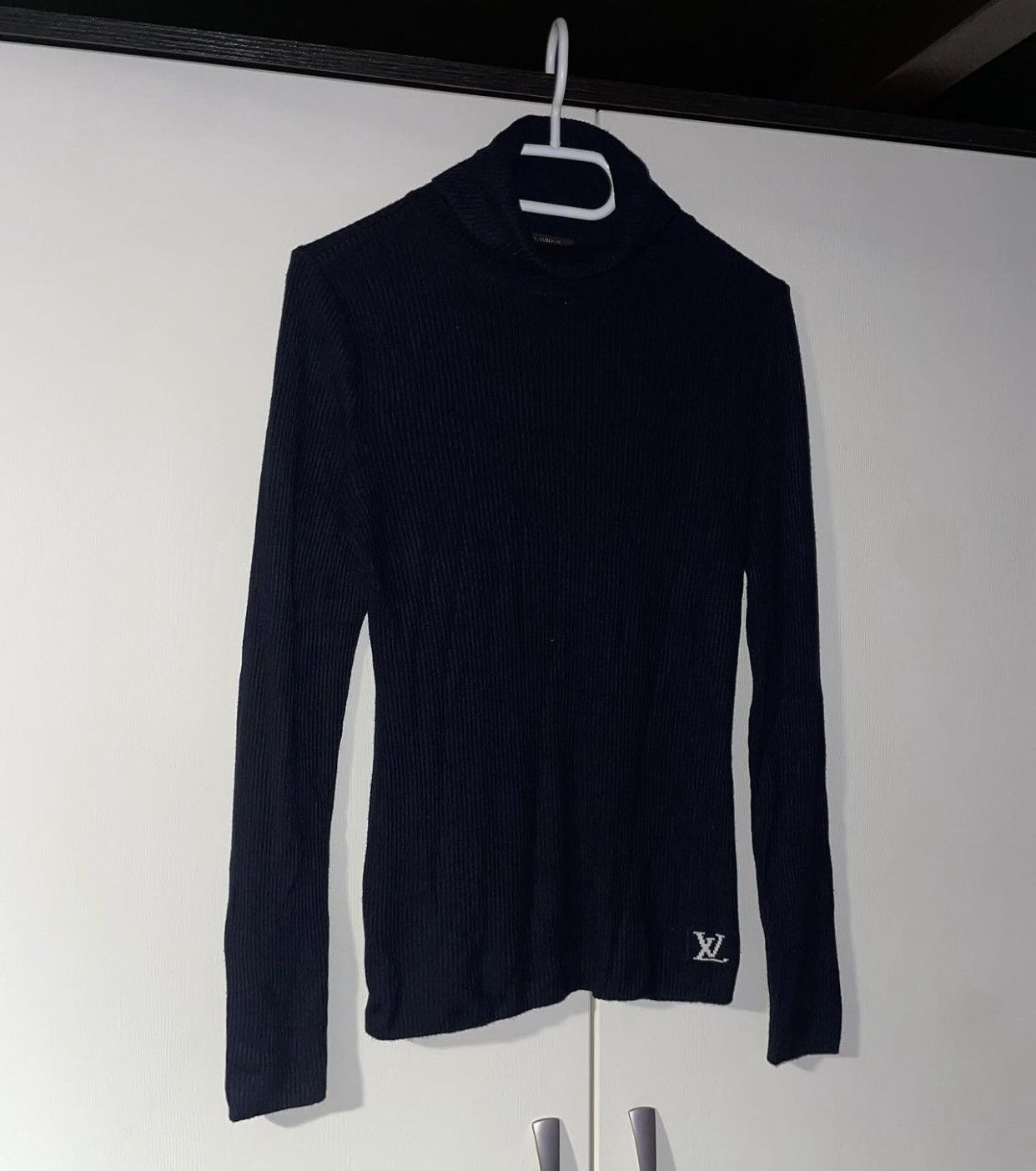 image of Sweater Golf Louis Vuitton Luxury in Dark Blue, Men's (Size Small)