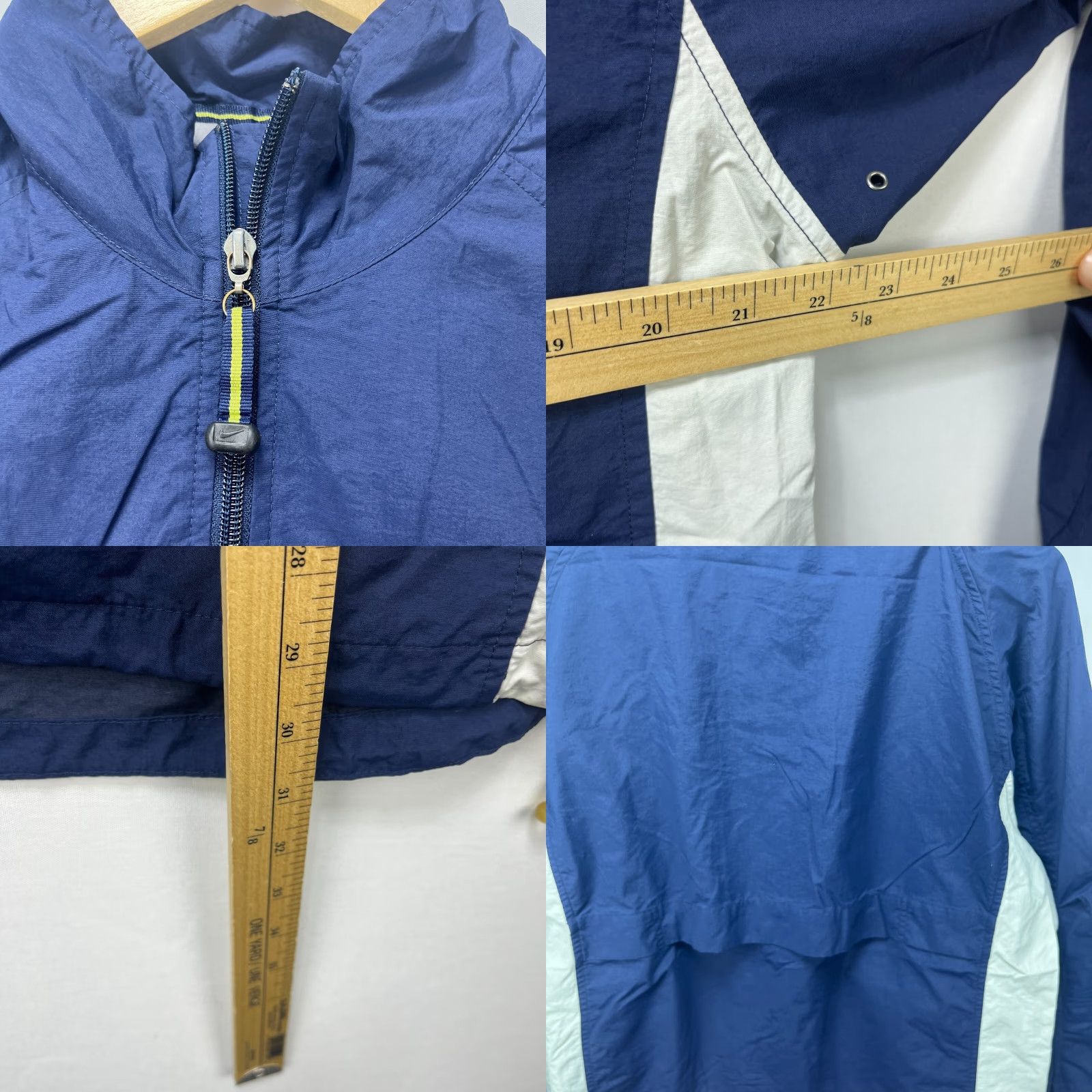 Nike VINTAGE Nike Swoosh Windbreaker Jacket Medium Men Blue Windbreaker 90s Nike Mens Size US M / EU 48-50 / 2 - 8 Thumbnail