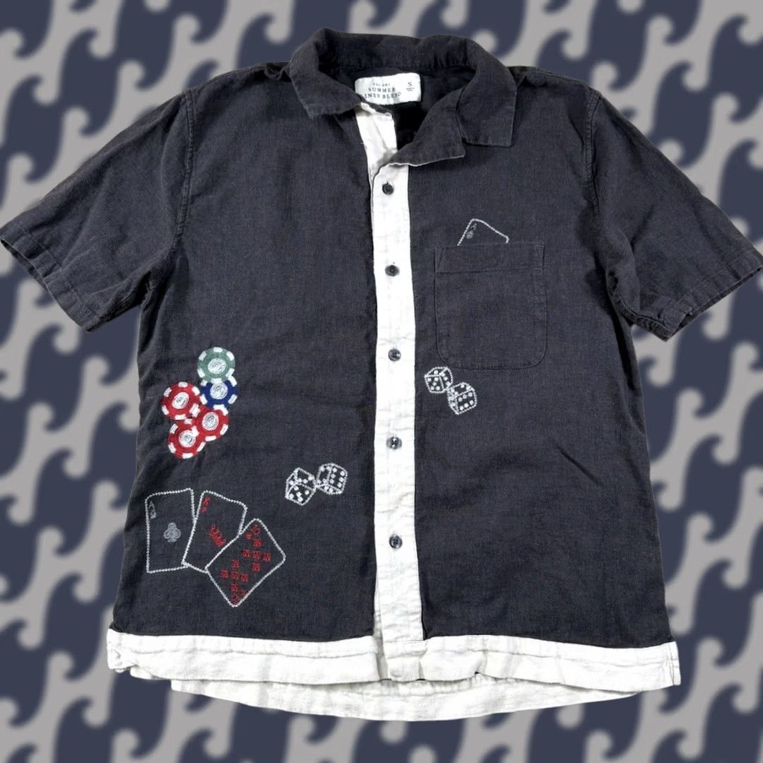 Abercrombie & Fitch Abercrombie & Fitch Shirt Black Linen Blend Poker Chips Dice Casino Embroidery Men’s S Size US S / EU 44-46 / 1 - 1 Thumbnail