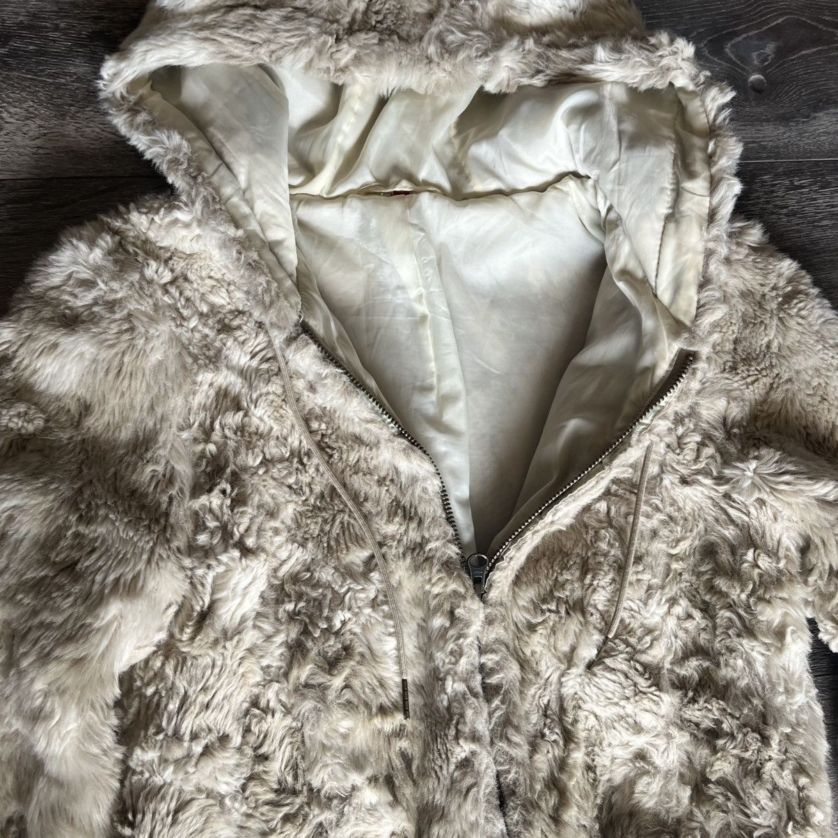 Vintage Vintage Y2K 2000s Abercrombie & Fitch Faux Fur Zip Up Hoodie Size S / US 4 / IT 40 - 7 Thumbnail