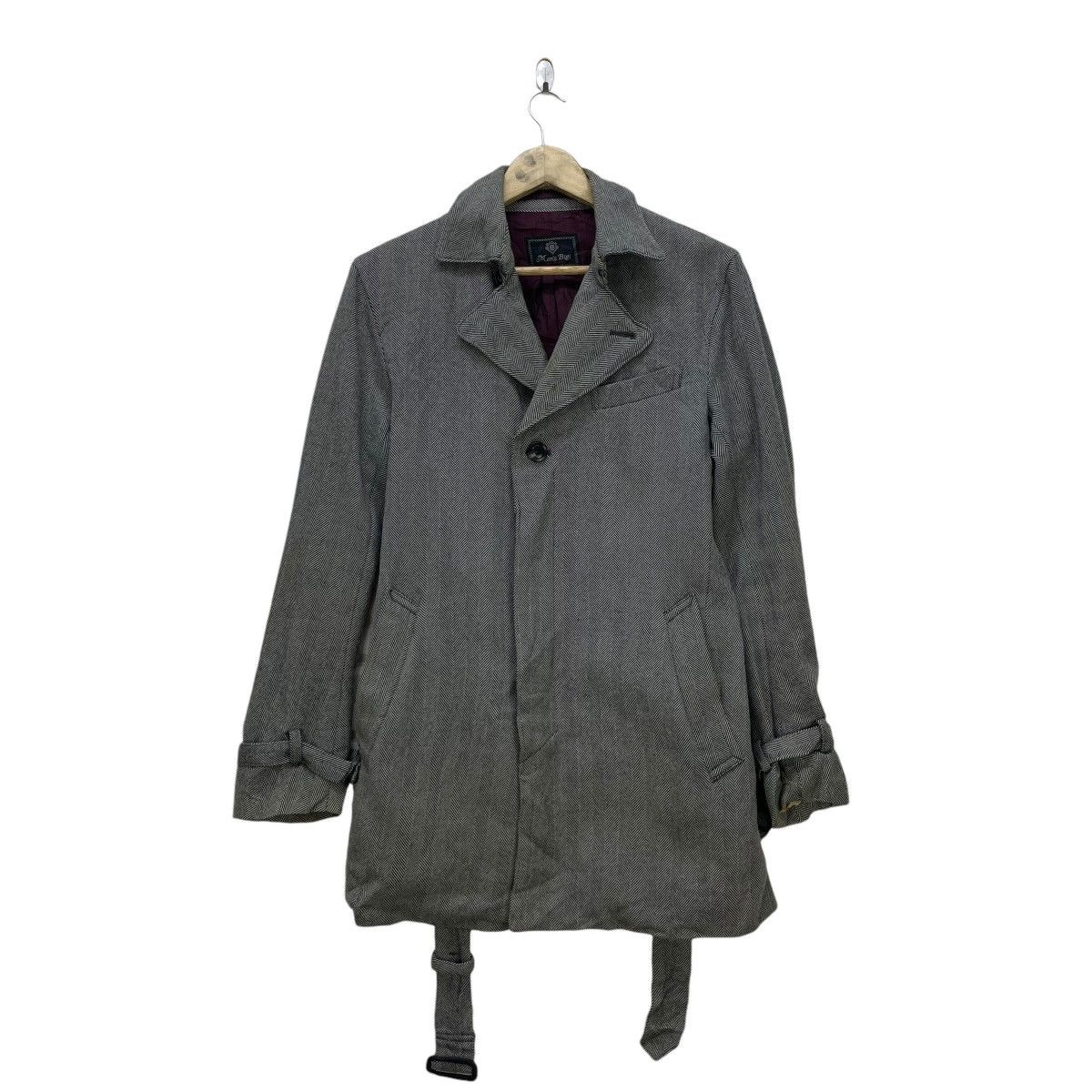 BIGI × Issey Miyake 💥Mens Bigi Herringbone Belted Jacket Size US M / EU 48-50 / 2 - 1 Thumbnail