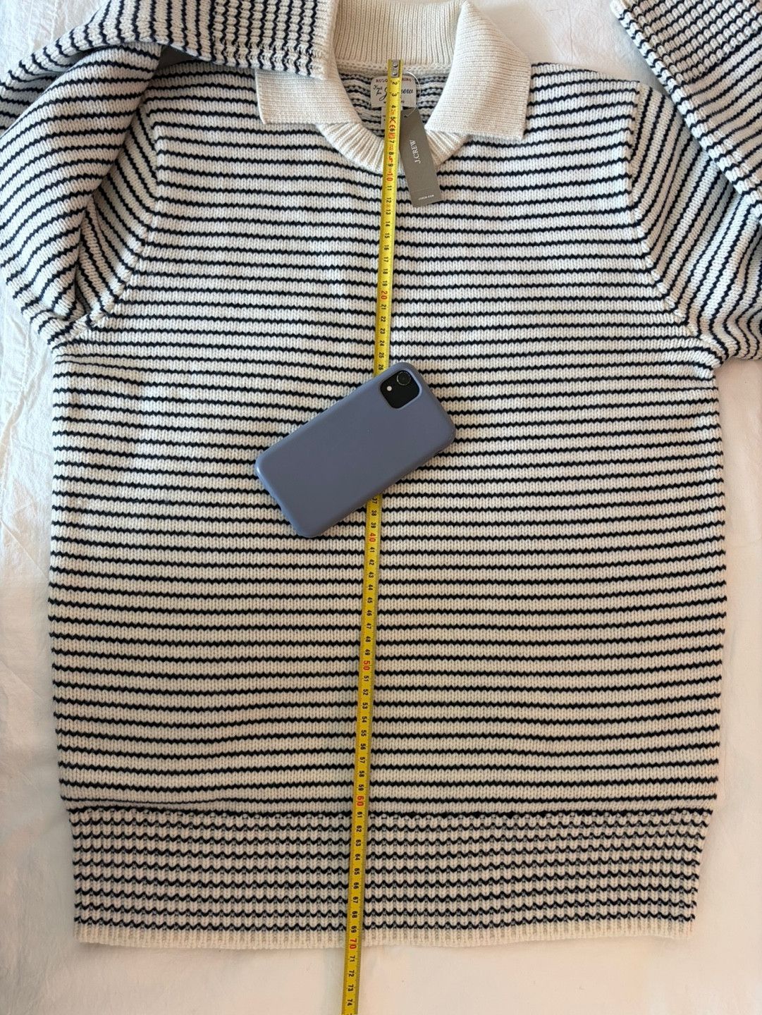 J.Crew rugged merino wool-blend collared sweater in stripe Size US L / EU 52-54 / 3 - 3 Thumbnail