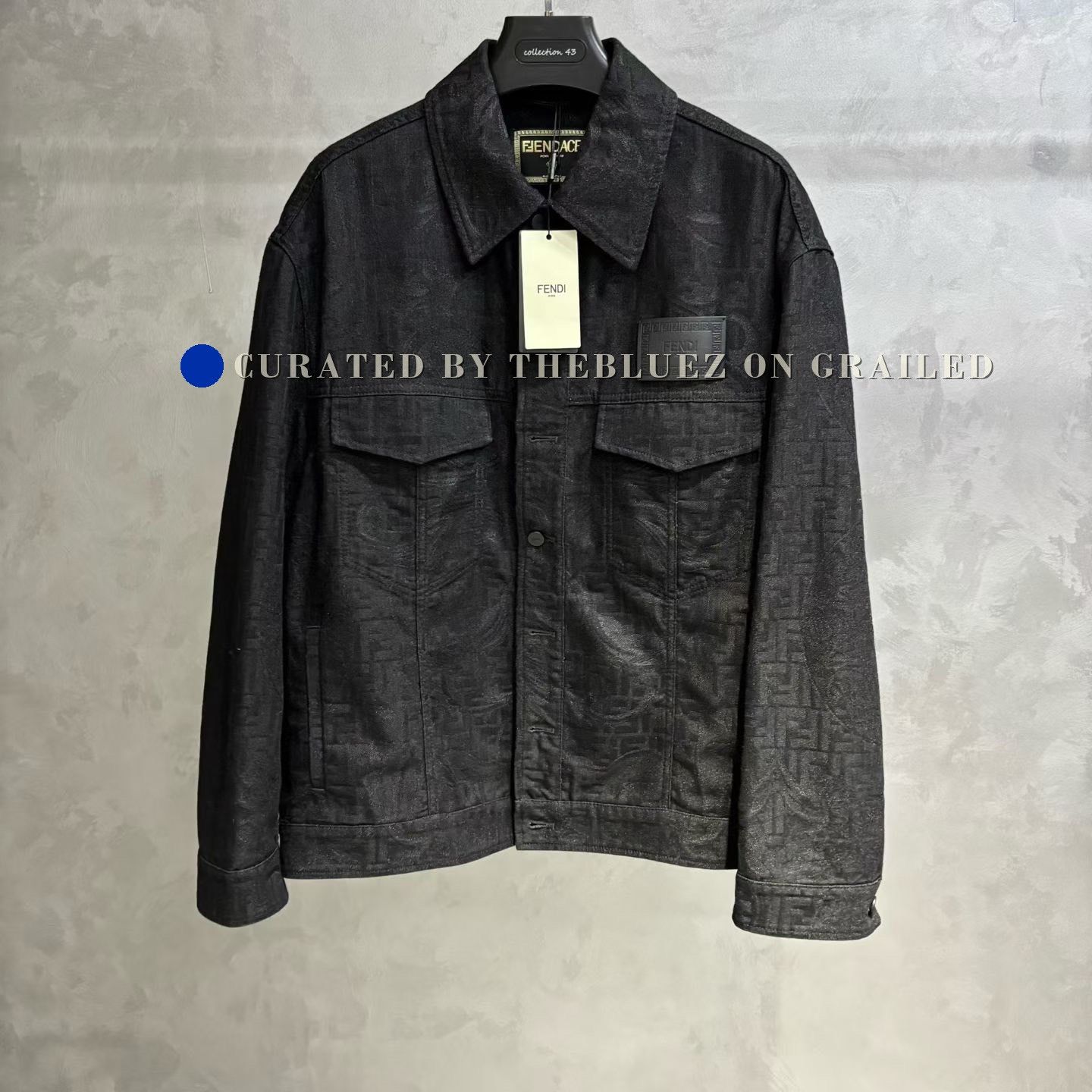 Versace Versace x Fendi Black Logo Denim Jacket Size US M / EU 48-50 / 2 - 1 Thumbnail