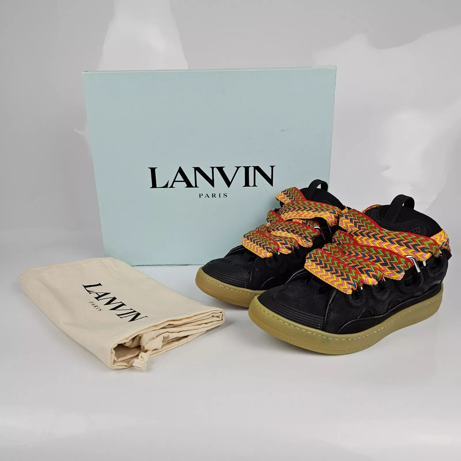 Lanvin LANVIN Curb Men's Black Sneakers New Size US 5.5 / EU 38 - 2 Thumbnail