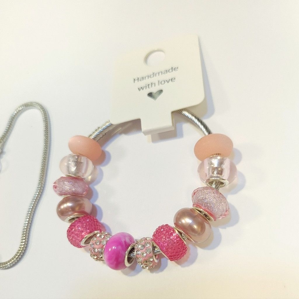 Handmade European Style Large Beaded Adjustable Snake Coil Bracelet 7 Size ONE SIZE - 4 Thumbnail