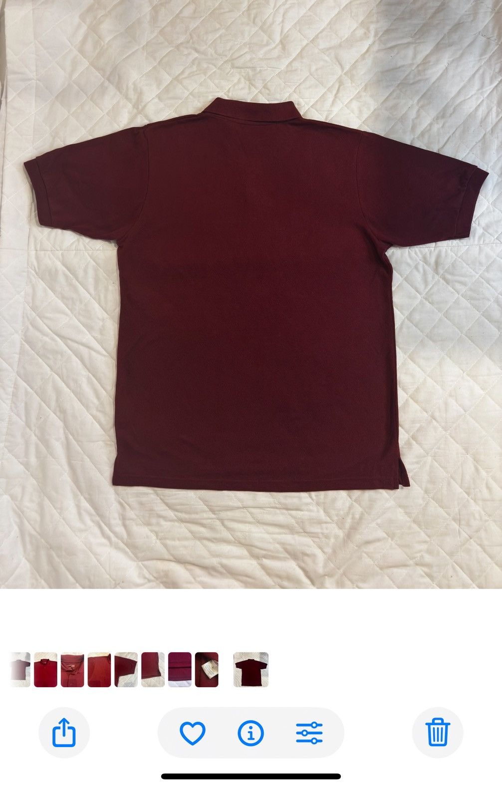 Other Burgundy Polo Shirt.mt037 Size US S / EU 44-46 / 1 - 9 Thumbnail