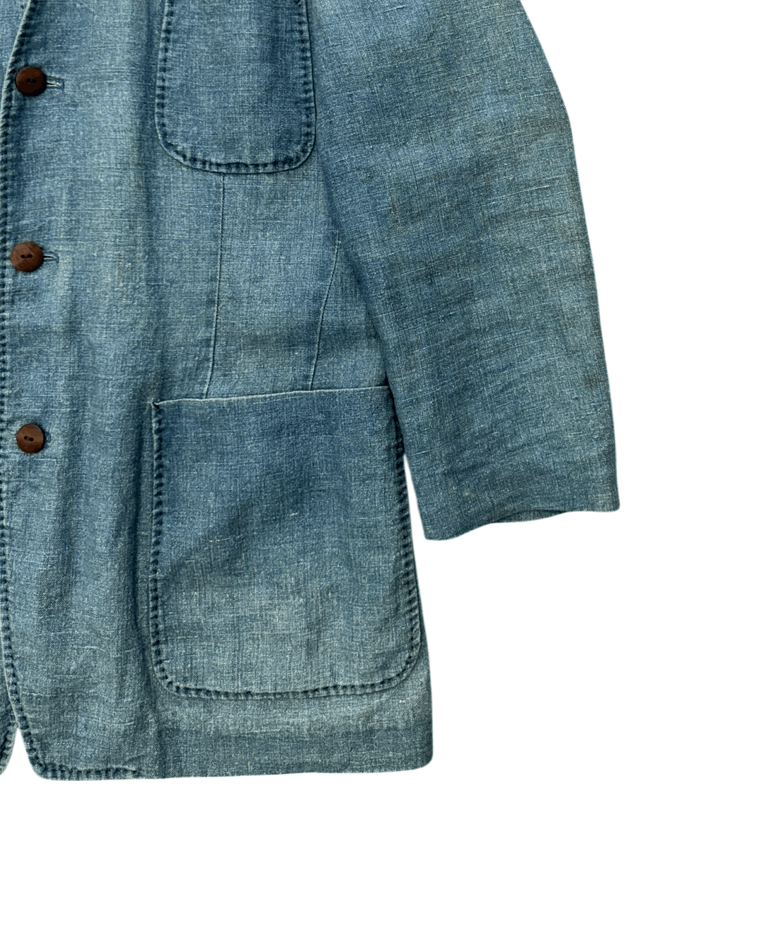 Giorgio Armani Armani Jeans 90s Linen Jacket Blue Size US L / EU 52-54 / 3 - 6 Thumbnail