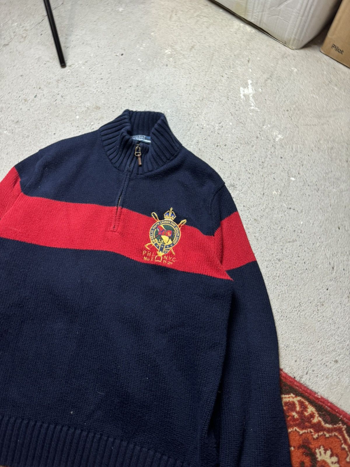 Polo Ralph Lauren × Vintage Vintage Y2K Polo Ralph Lauren Knitted Embroidered logo Sweat Size US M / EU 48-50 / 2 - 2 Thumbnail