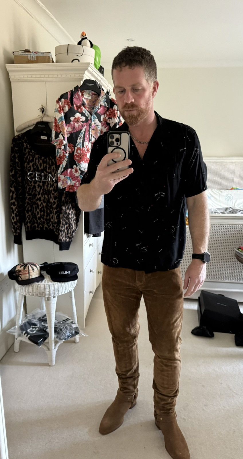 Saint Laurent Paris SS22 Saint Laurent short sleeve shirt heart arrow logo 41 Size US L / EU 52-54 / 3 - 2 Thumbnail