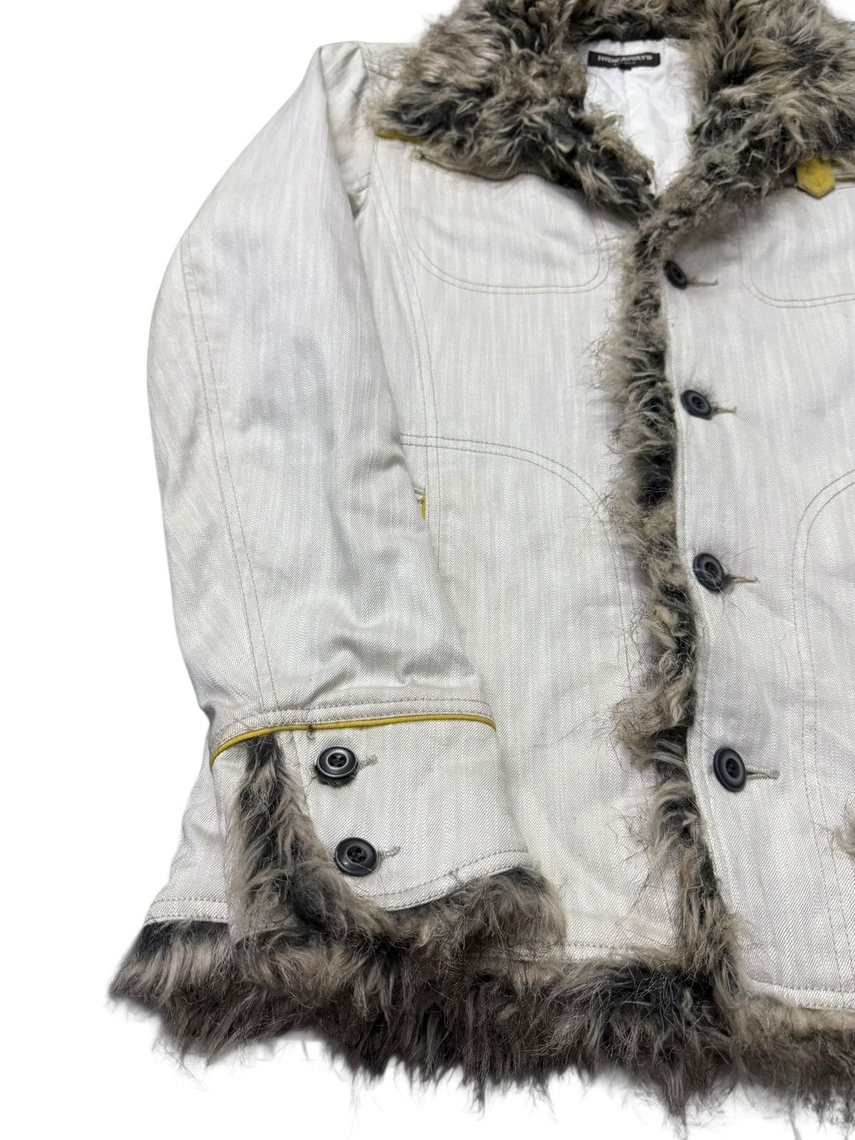 Japanese Brand Hideaways Nicole Fur Trimmed Rock Star Denim Jacket Size US S / EU 44-46 / 1 - 4 Thumbnail