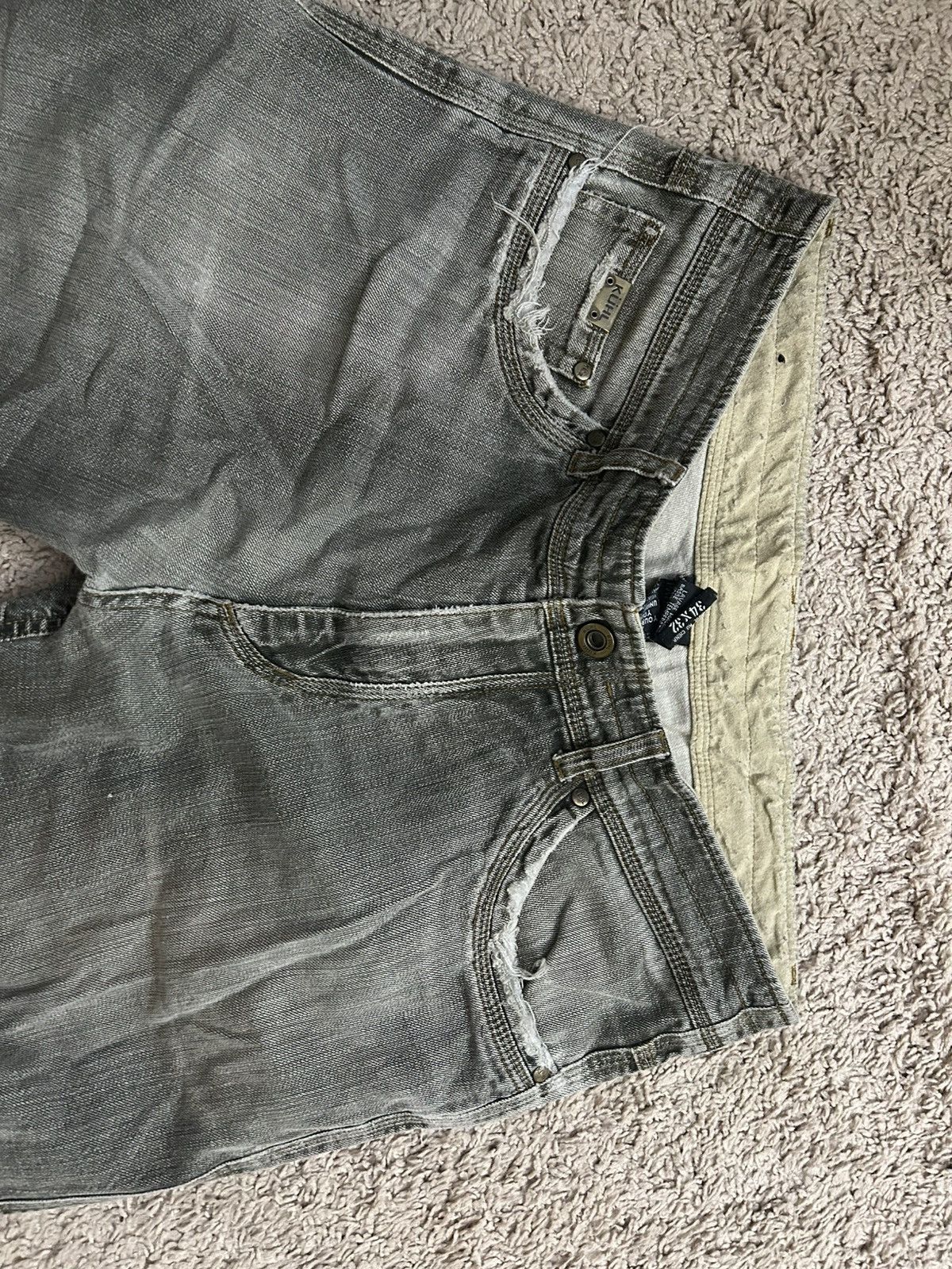 Kuhl Kuhl Riot Mens Green Vintage Distressed Straight Jeans Size US 34 / EU 50 - 2 Thumbnail