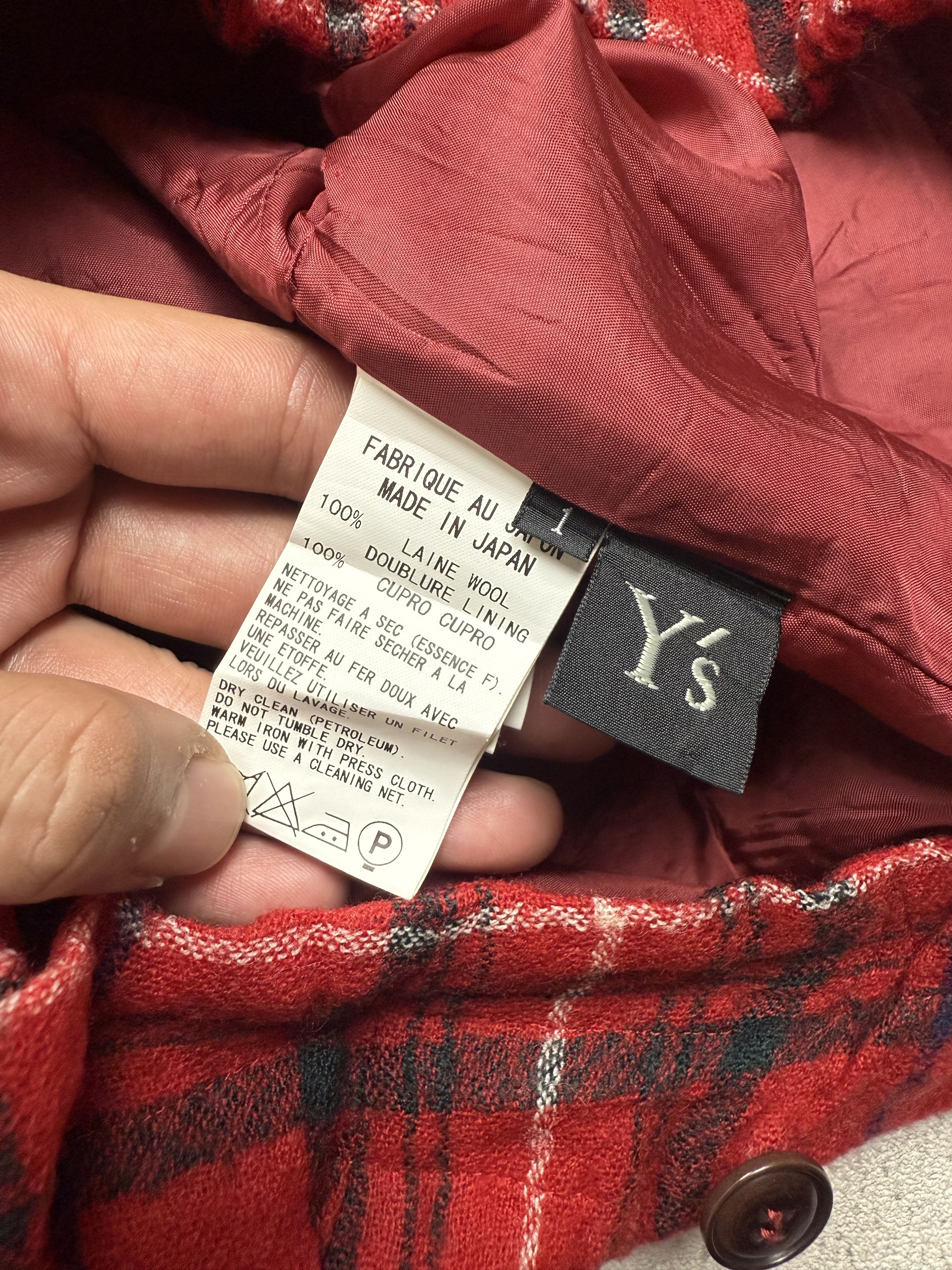 Yohji Yamamoto Y's Yohji Yamamoto Drop Crotch Plaid Tartan Wide Pants Size US 32 / EU 48 - 13 Thumbnail