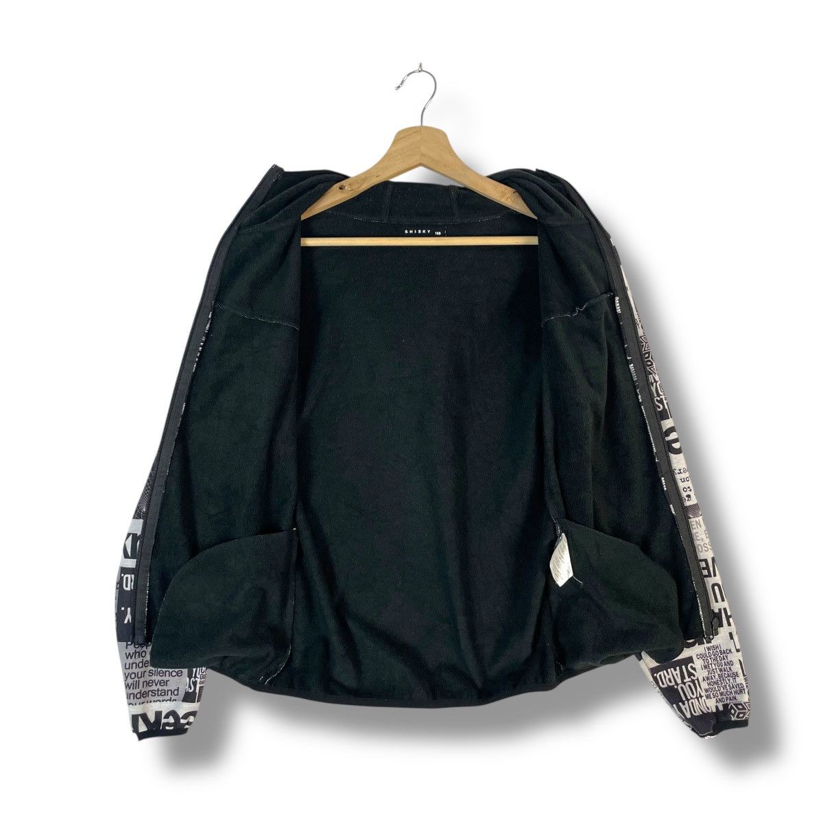 20471120 SHISKY NEWSPAPER WORDING ANARCHY SEDITIONARIES PUNK JACKET Size US S / EU 44-46 / 1 - 16 Thumbnail