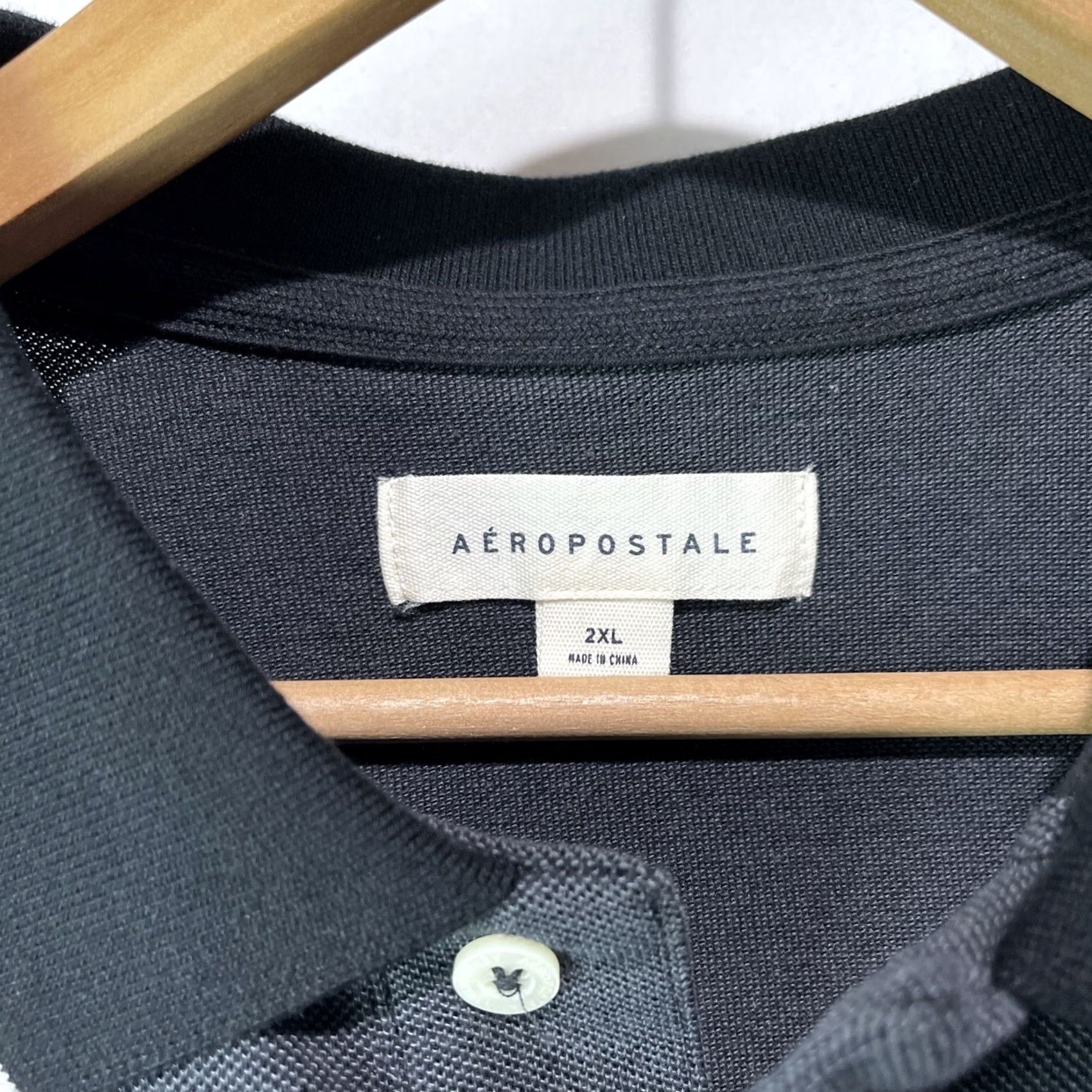 Vintage Aéropostale Shirt Men 2XL Dark Gray Polo Short Sleeve Collared Button Up Size US XXL / EU 58 / 5 - 5 Thumbnail