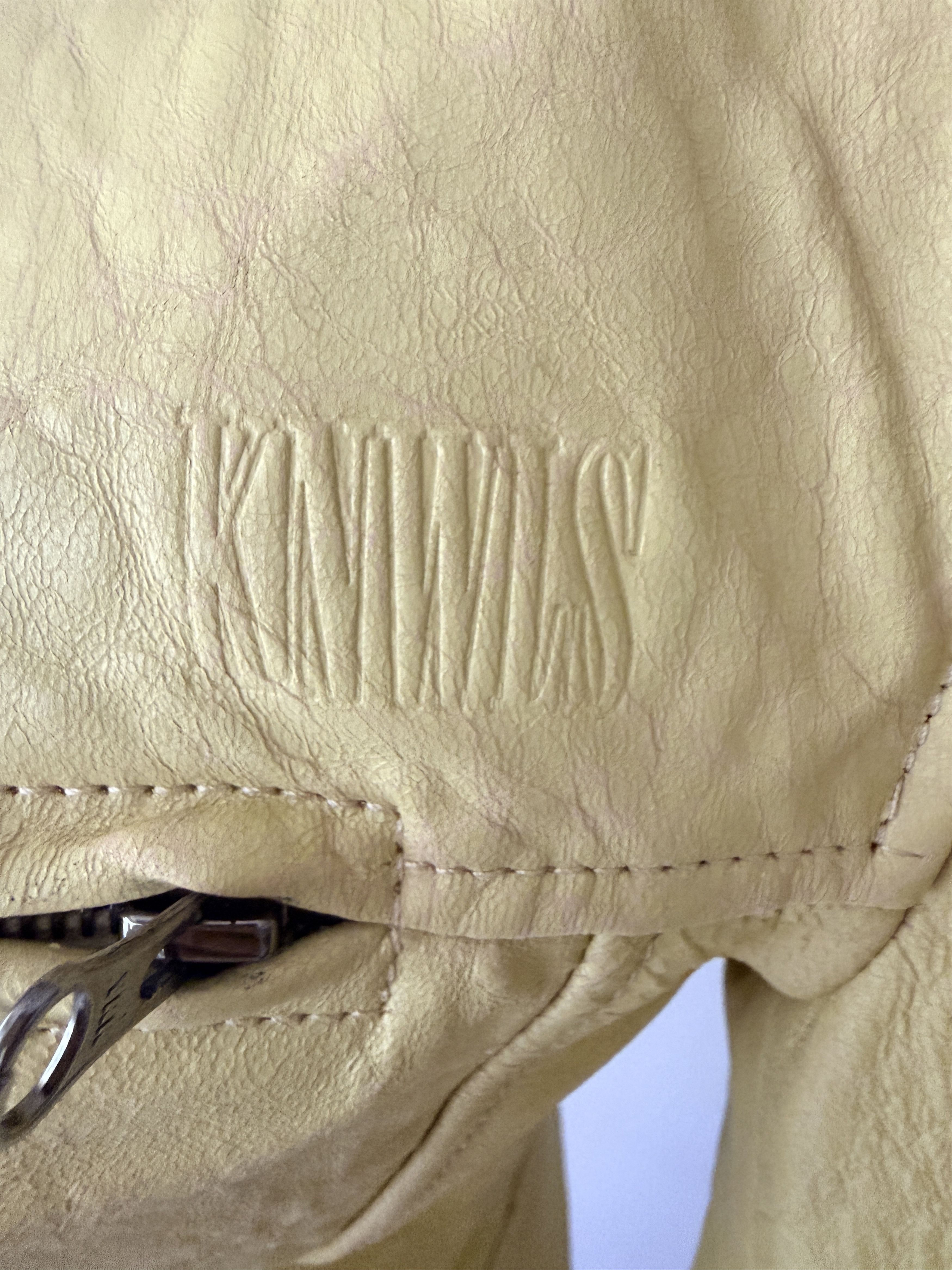 KNWLS KNWLS Claw Jacket Distressed Yellow Lambskin Size 12 NWT Size XL / US 12-14 / IT 48-50 - 8 Thumbnail