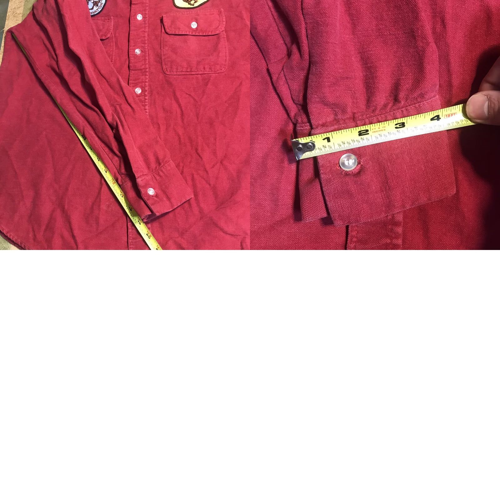 Vintage VINTAGE Klondike Button-Up Shirt Red M Men's 80s Minnesota Deer Management Cooperation Hunting Outdoor Cotton Long Sleeve Button Front Collared Size US M / EU 48-50 / 2 - 9 Thumbnail