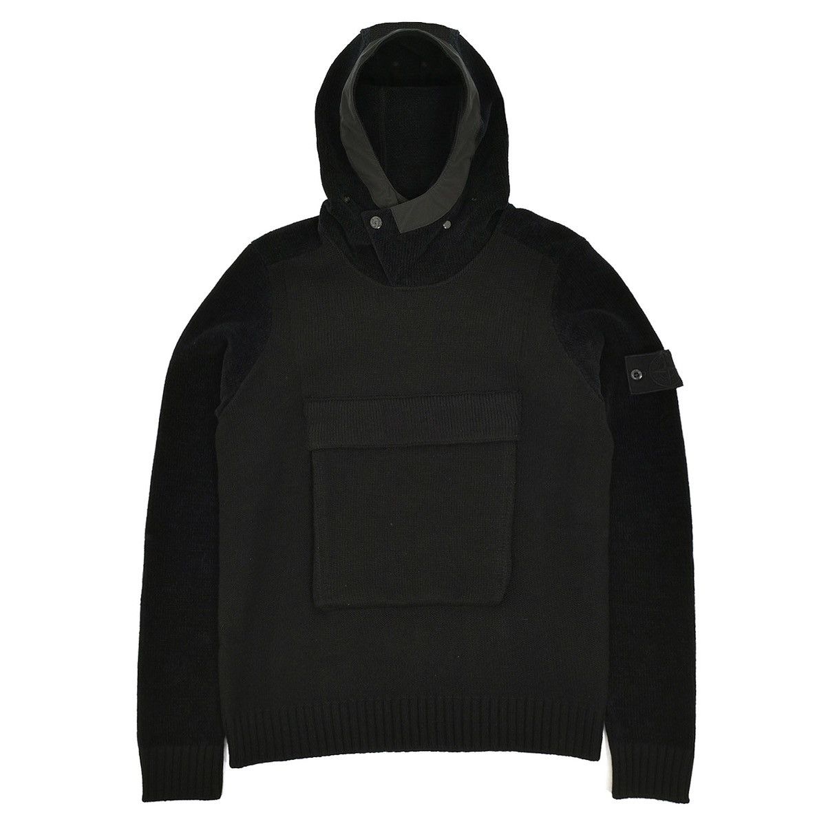 image of Stone Island Ghost Piece Knit in Black, Men's (Size 2XL)