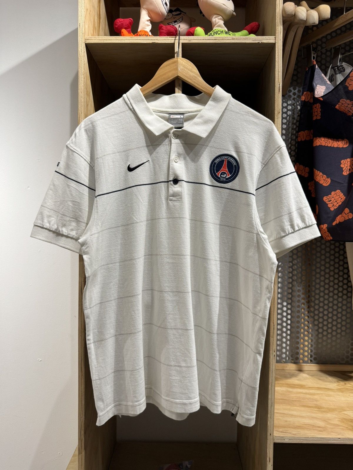 Nike PSG 2008-09 Nike Total 90 Polo Shirt Size US L / EU 52-54 / 3 - 1 Thumbnail