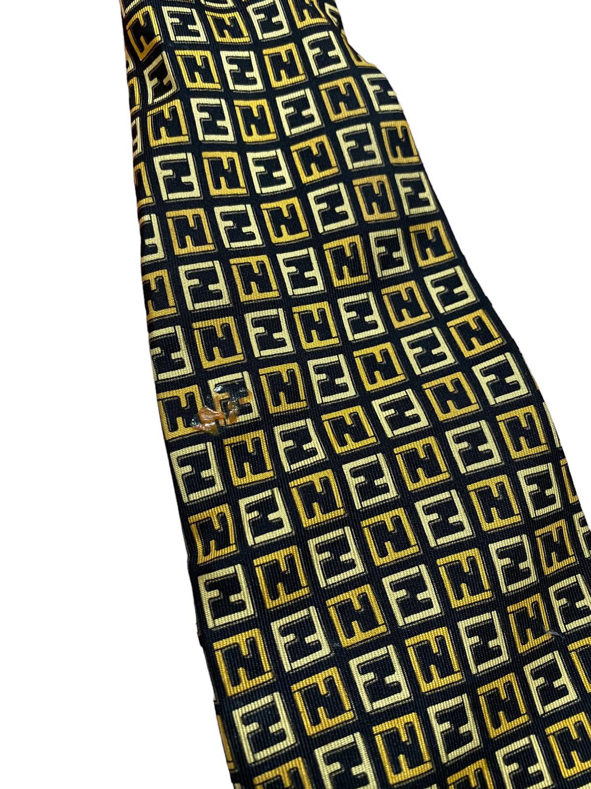 Vintage Fendi Cravatte Monogram Logo Tie 90s