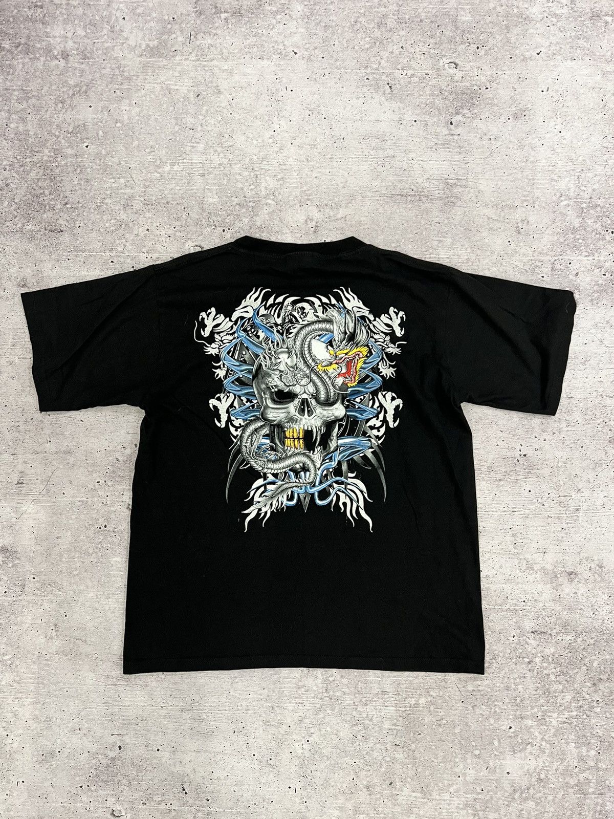 Japanese Brand × Vintage 🩸RARE🩸In The Dark Vintage Dragon Y2k T Shirt Size US L / EU 52-54 / 3 - 7 Thumbnail