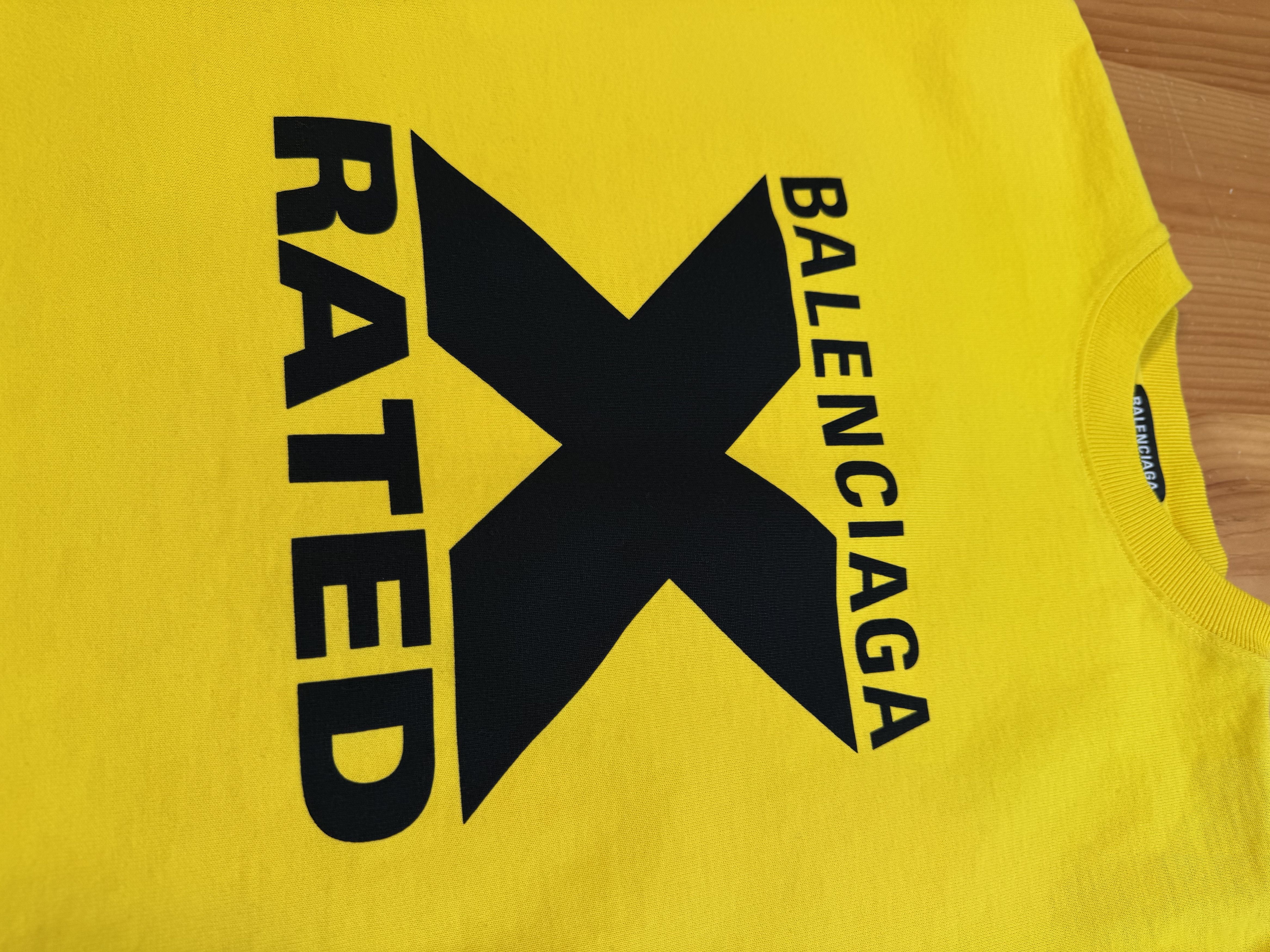 Balenciaga X rated t shirt yellow