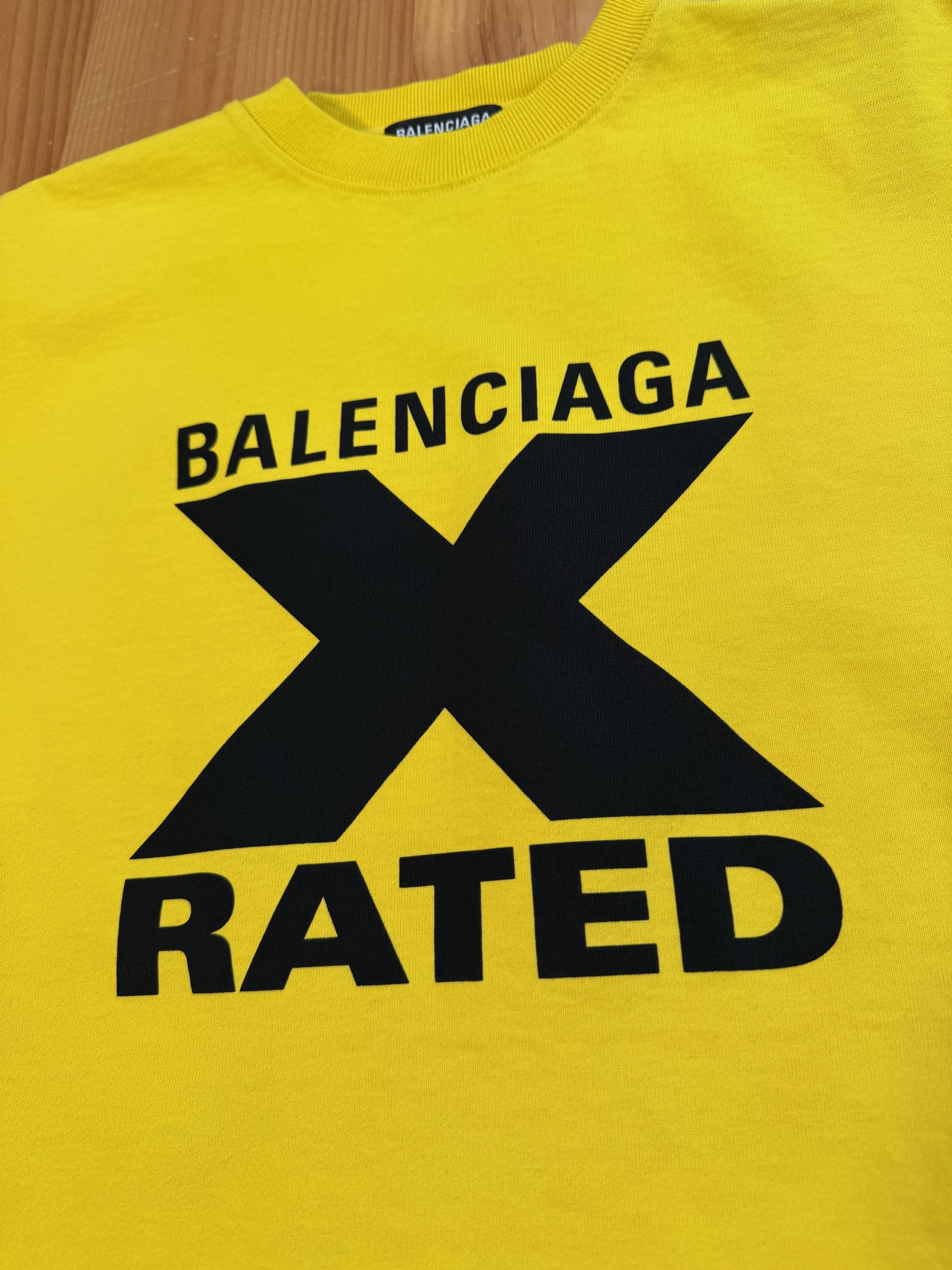Balenciaga Balenciaga X rated t shirt yellow Size US M / EU 48-50 / 2 - 2 Thumbnail