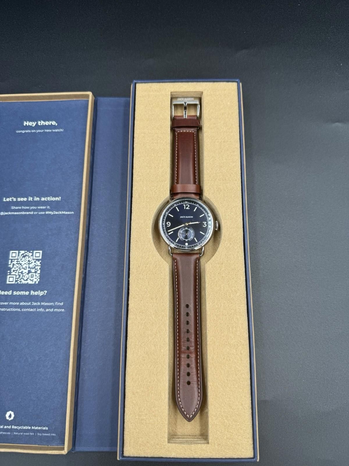 Other Jack Mason JM-A601-003 Avigator 3 Hand - 45mm Warm Grey Dial Size ONE SIZE - 6 Thumbnail