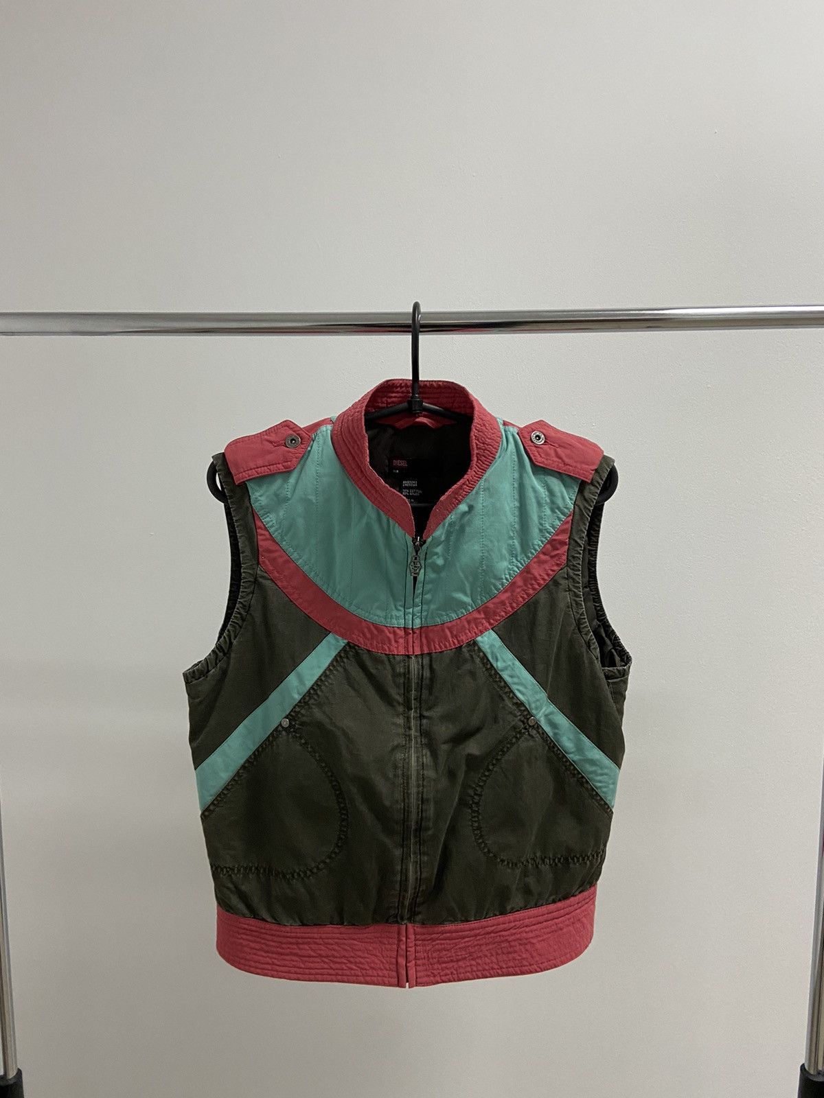 Diesel × Vintage Diesel Vest Vintage Nylon Woman Zip Avant Garde Size L / US 10 / IT 46 - 1 Thumbnail