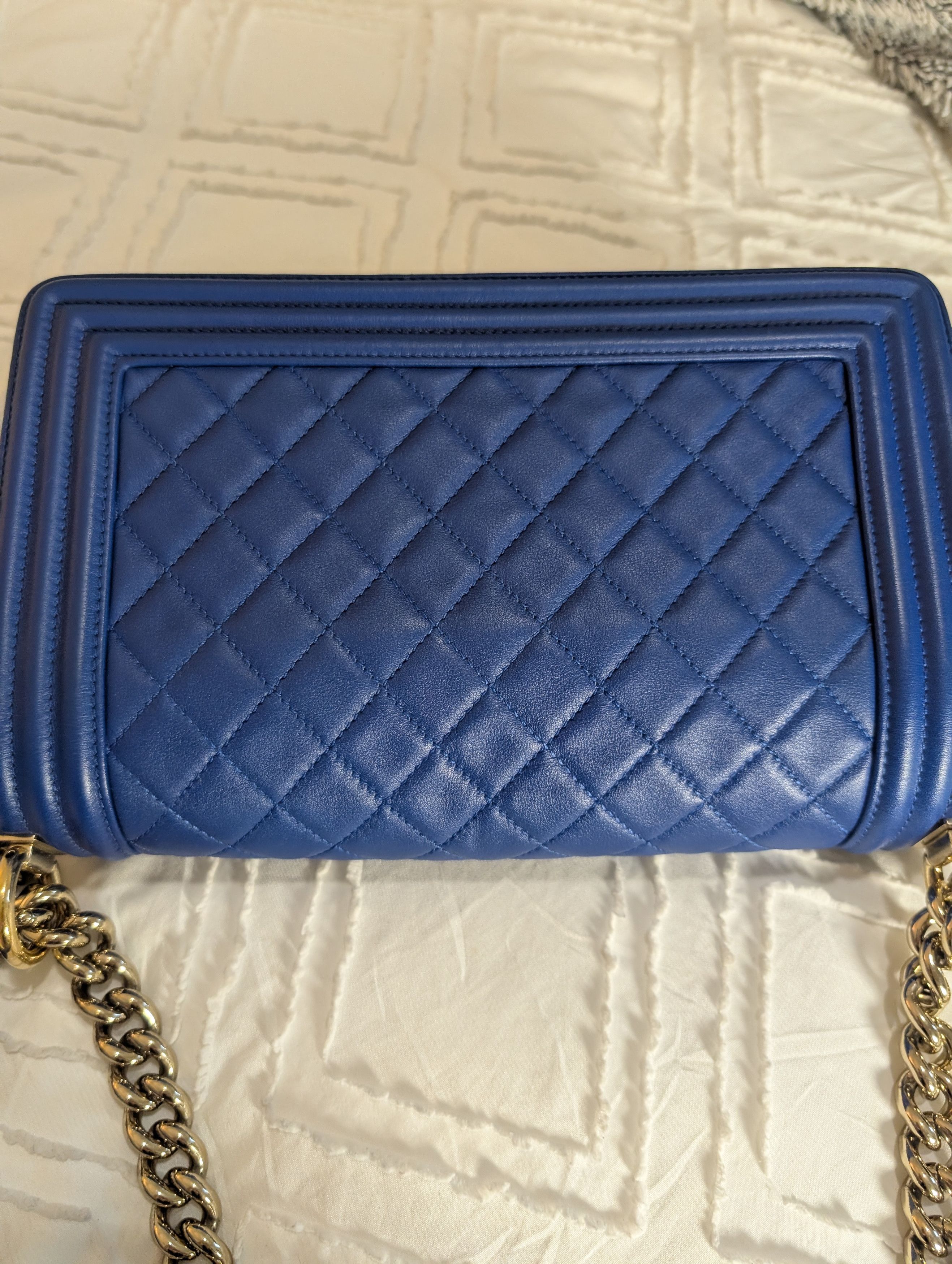 Chanel CHANEL Blue Quilted boy Shoulder Bag Strap CC Size ONE SIZE - 15 Thumbnail