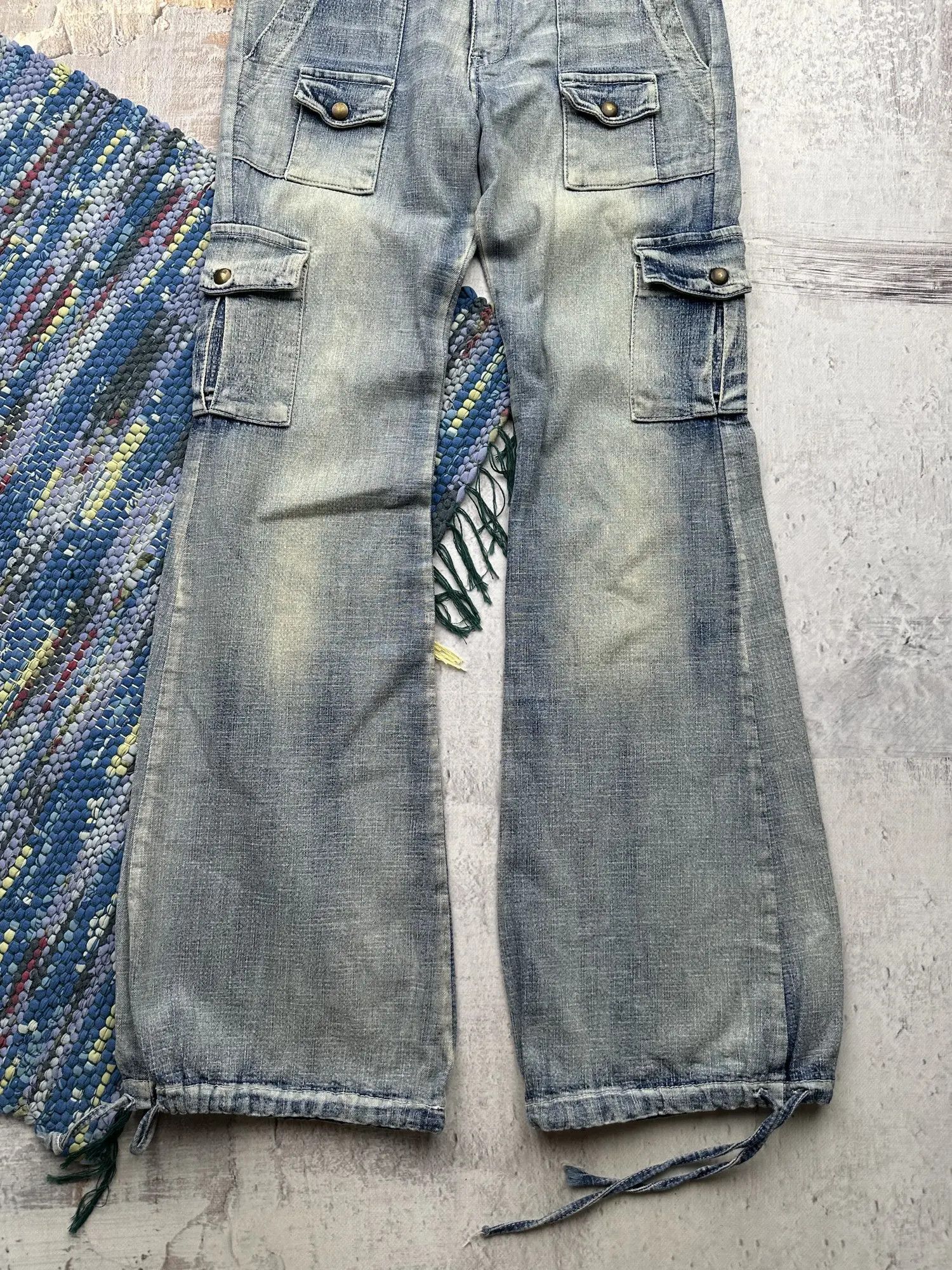 Vintage Vintage Flared Cargo Jeans A430(626) Size 28" / US 6 / IT 42 - 3 Thumbnail