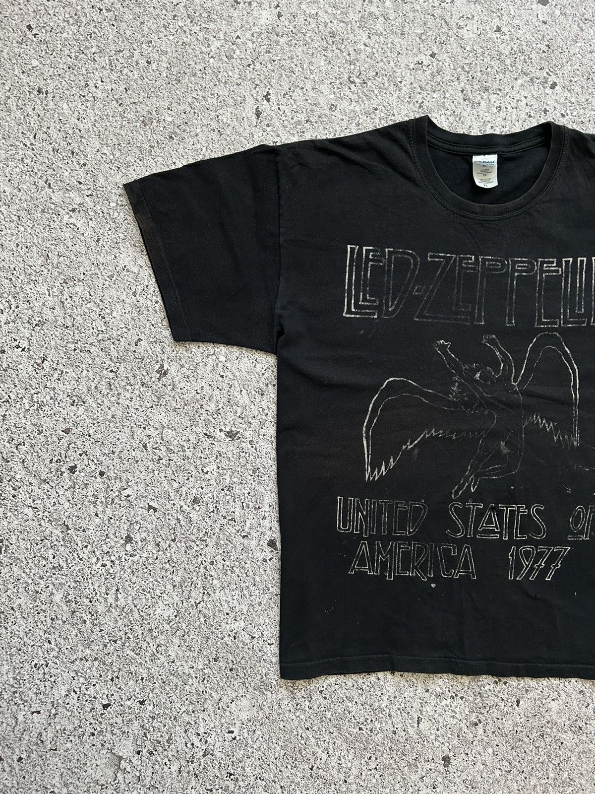 Band Tees × Vintage Vintage Led Zeppelin U.S. Tour 1977 Rock Band T-shirt Size US XXL / EU 58 / 5 - 3 Thumbnail