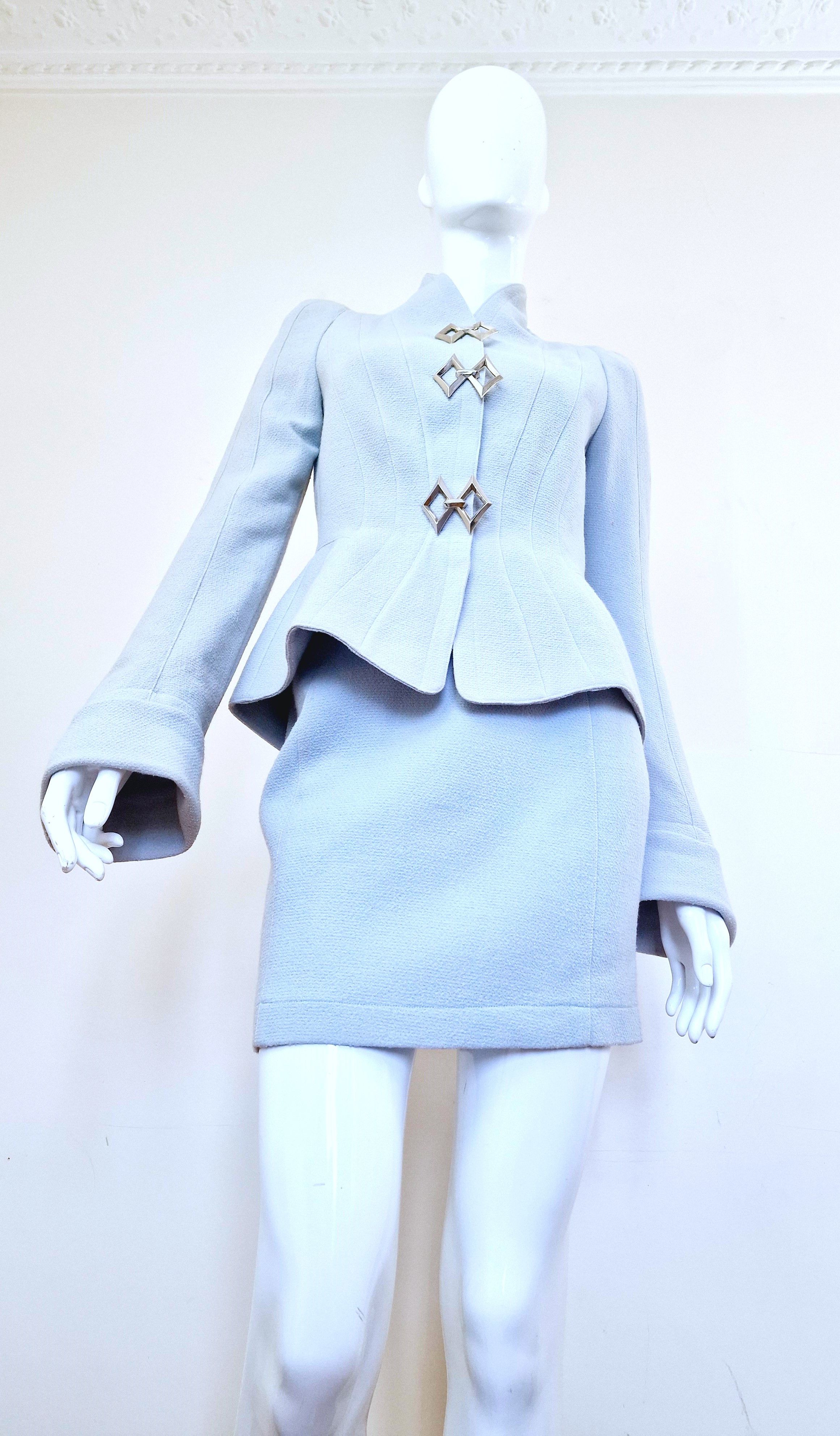 Thierry Mugler Thierry Mugler Metal Star Blue Couture XS Small Dress Suit Size XS / US 0-2 / IT 36-38 - 6 Thumbnail
