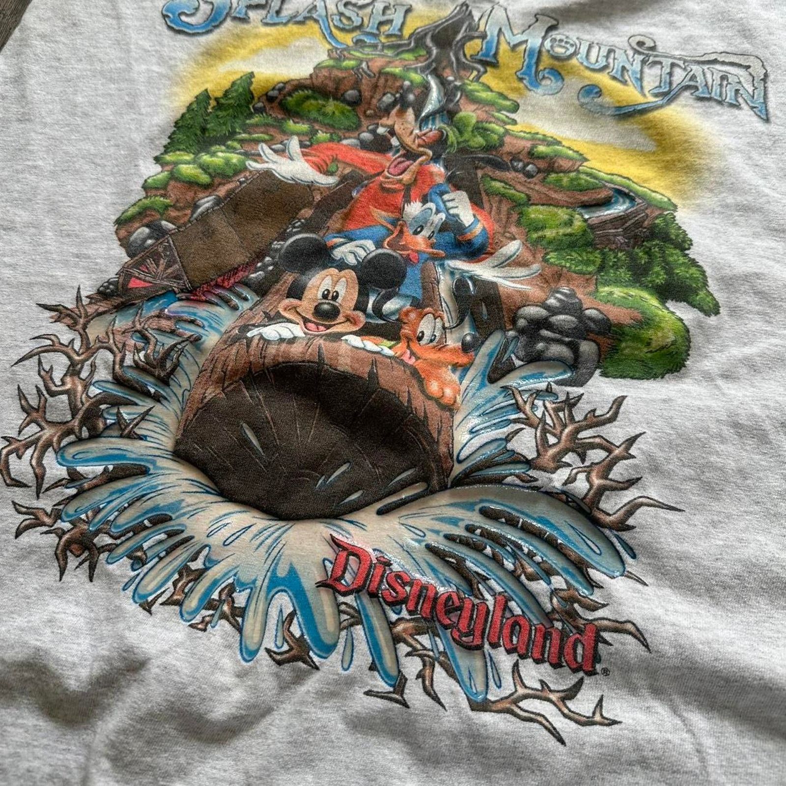 Disney × Vintage Vintage 90s Disney Land Splash Mountain Cut Off Tank Shirt Size US XL / EU 56 / 4 - 3 Thumbnail