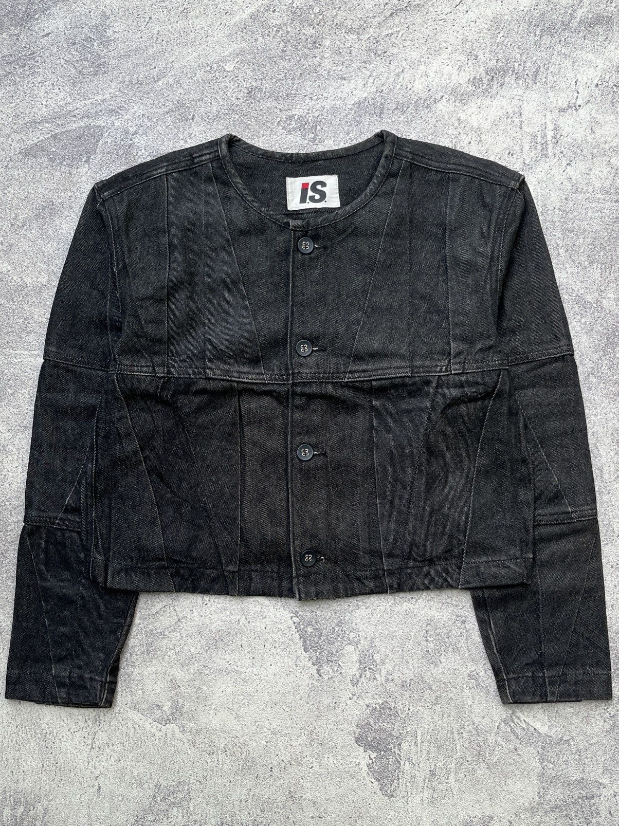 Issey Miyake 80’s Issey Miyake Sport Paneled Denim Cardigan Size US M / EU 48-50 / 2 - 1 Thumbnail