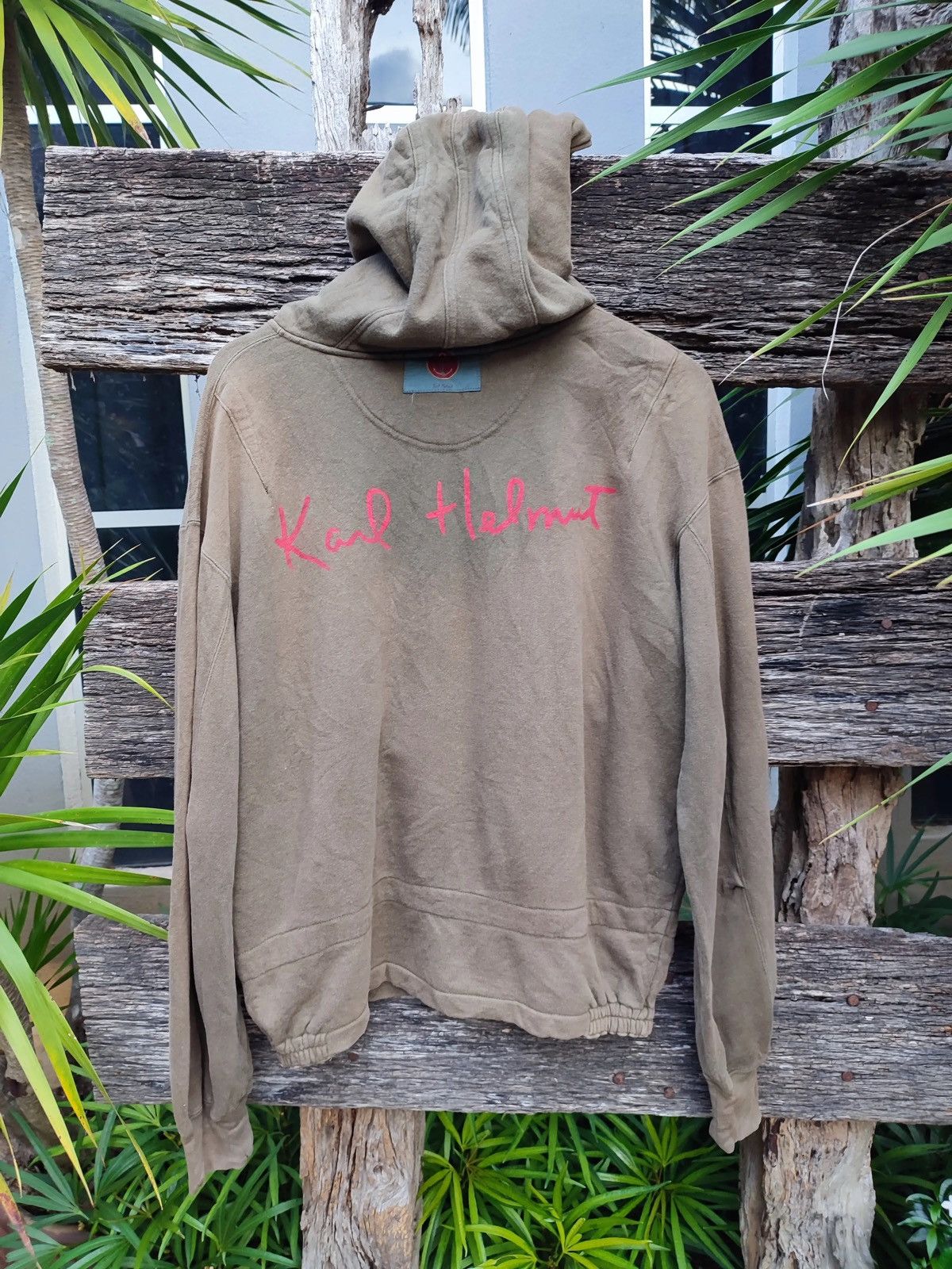 Karl Helmut Vintage Karl Helmut Olive Full-Zip Hoodie with Embroidery Size US M / EU 48-50 / 2 - 10 Thumbnail