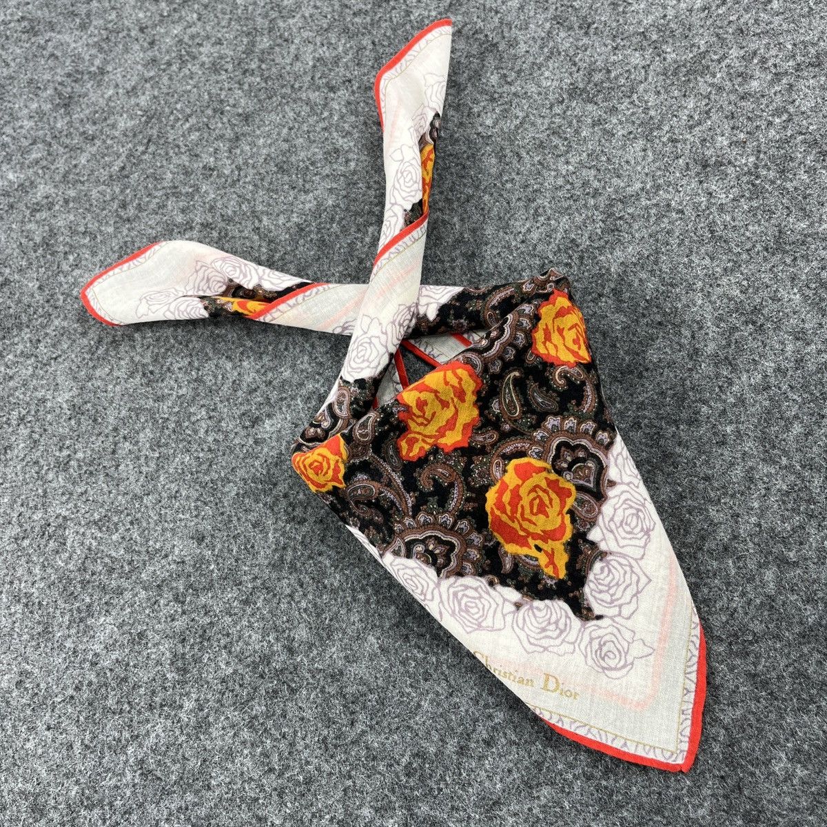 Vintage Christian Dior Handkerchief / Bandana / Neckerchief B984 Size ONE SIZE - 8 Thumbnail