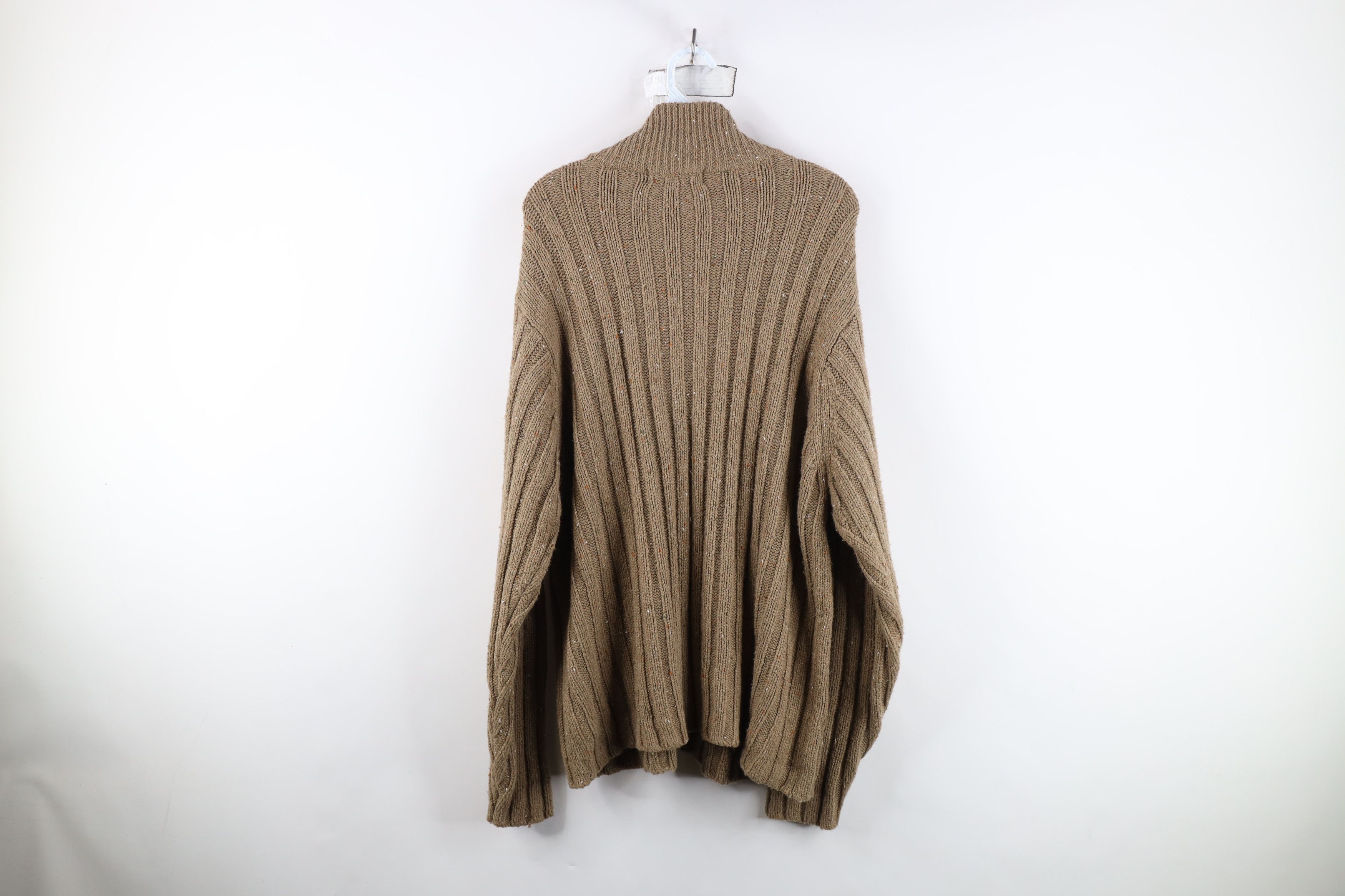 Vintage Vintage 90s Streetwear Fleck Wool Blend Ribbed Knit Sweater Size US XL / EU 56 / 4 - 9 Thumbnail