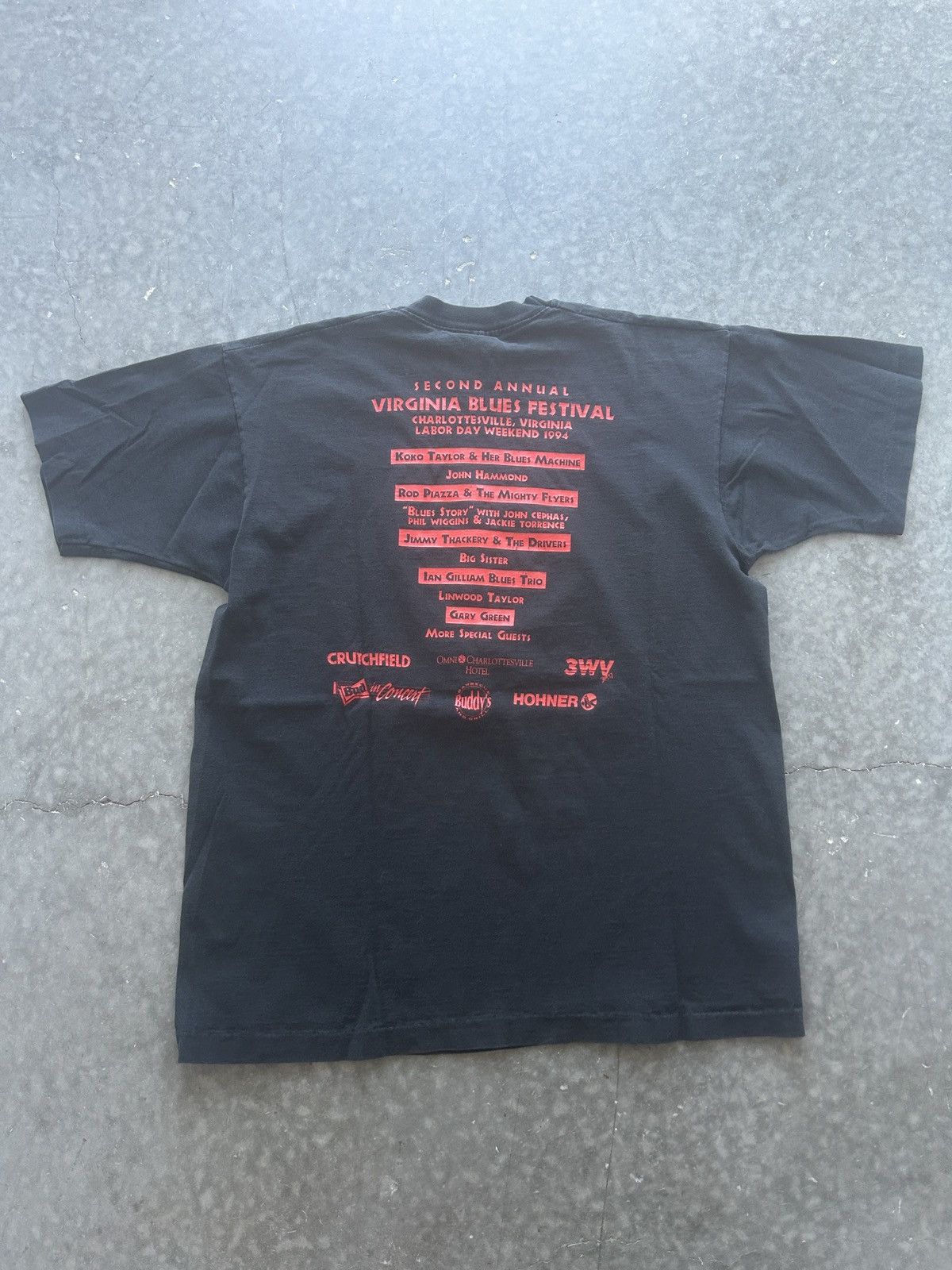 Fruit Of The Loom × Vintage Vintage 90s Virginia Blues Festival Graphic Tee Size US XL / EU 56 / 4 - 7 Thumbnail