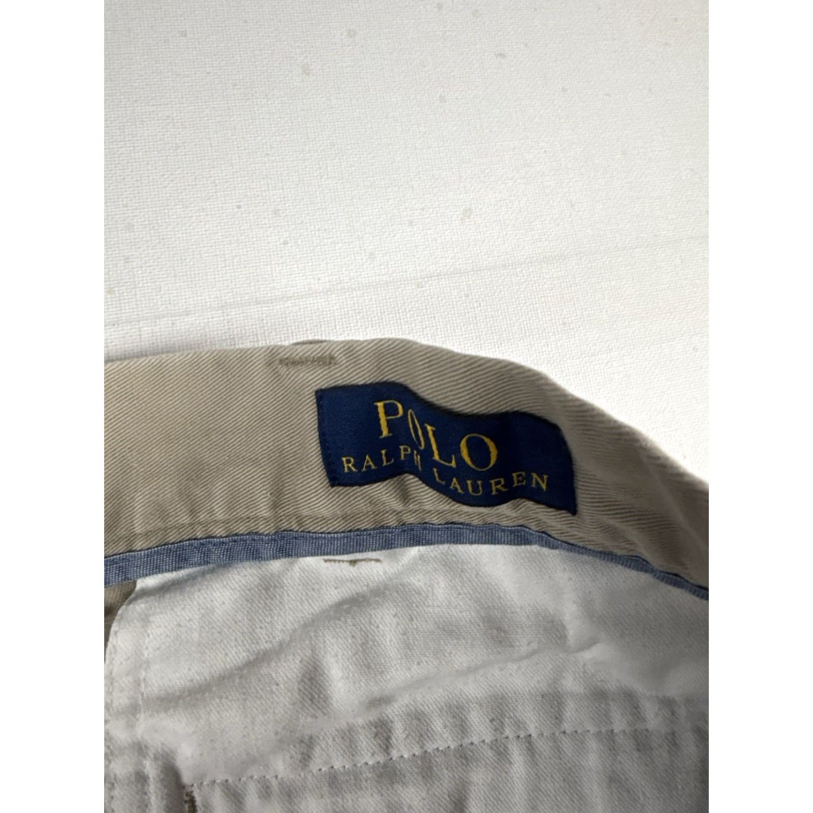 Polo Ralph Lauren VINTAGE Polo Ralph Lauren Men’s Chino Shorts Classic Fit Beige Cotton Twill 40 Flat Front Stretch Casual Men Size US L / EU 52-54 / 3 - 3 Thumbnail