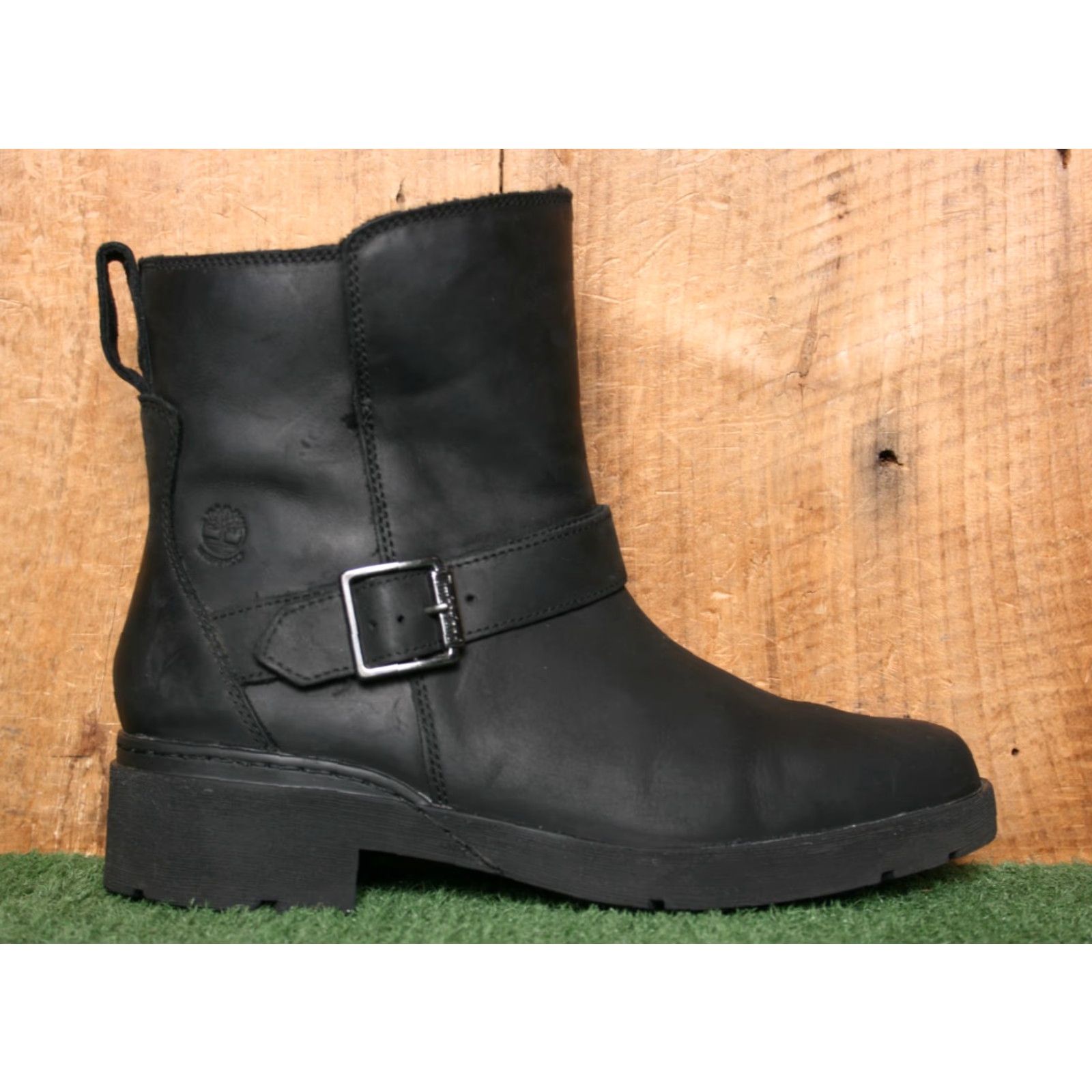 Timberland TIMBERLAND Graceyn Black Faux Fur Lined Waterproof Biker Boots Sz. 8 Womens Leather Bootie 90s? Size US 6 / IT 36 - 2 Thumbnail