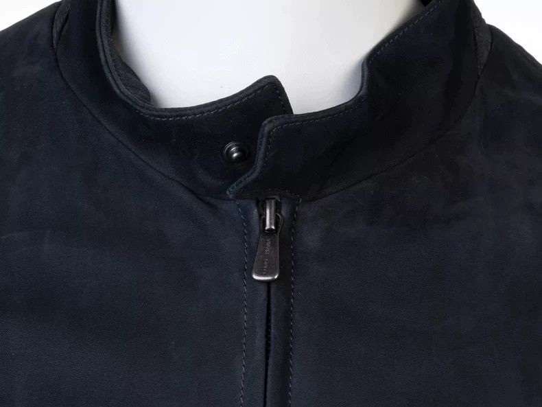 Loro Piana LORO PIANA Blue-gray suede jacket Size US XL / EU 56 / 4 - 5 Thumbnail