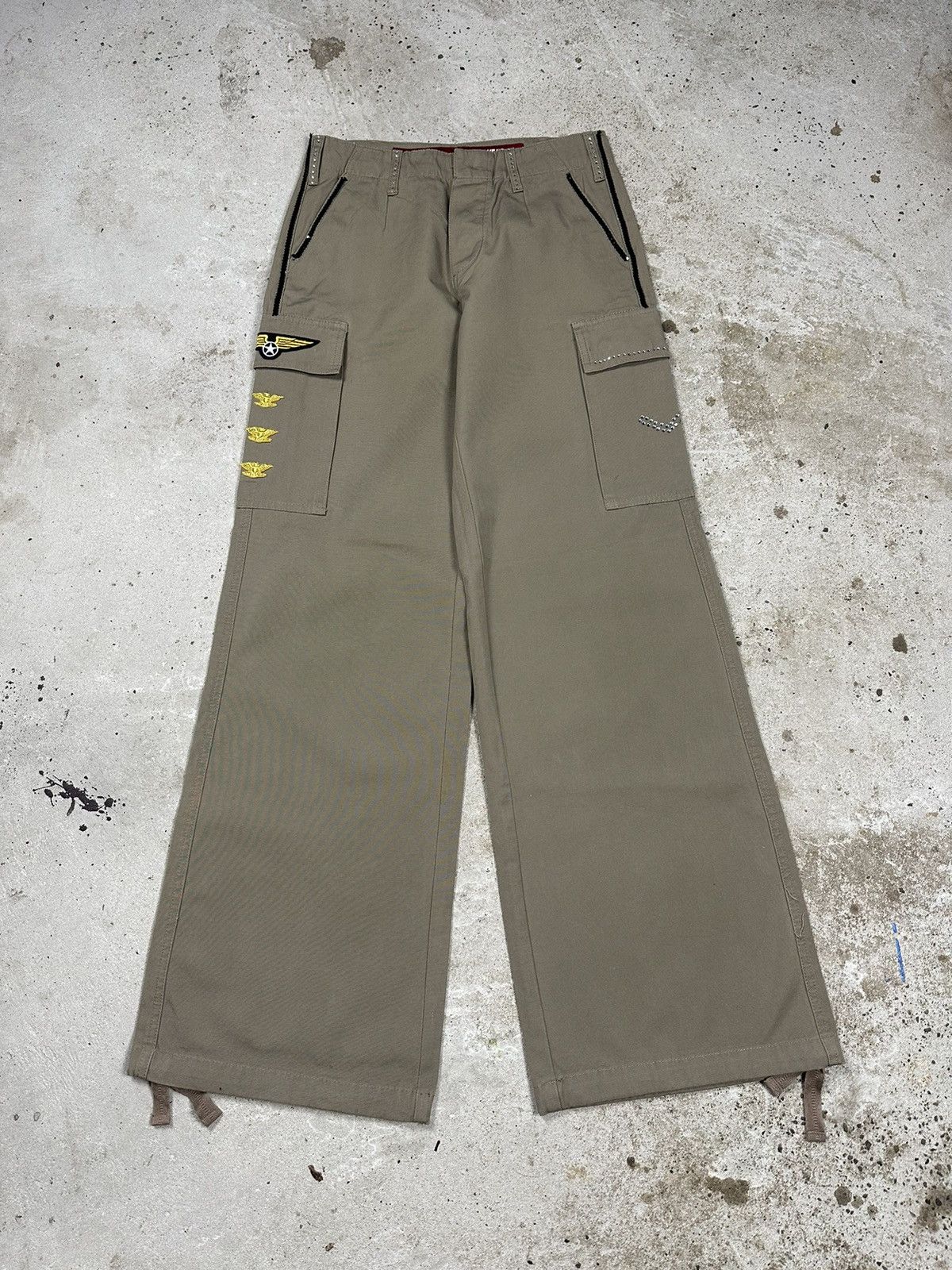 If Six Was Nine × Japanese Brand × Vintage Vintage Y2K Flare Baggy Cargo Brown Pants Bootcut Size US 28 / EU 44 - 13 Thumbnail